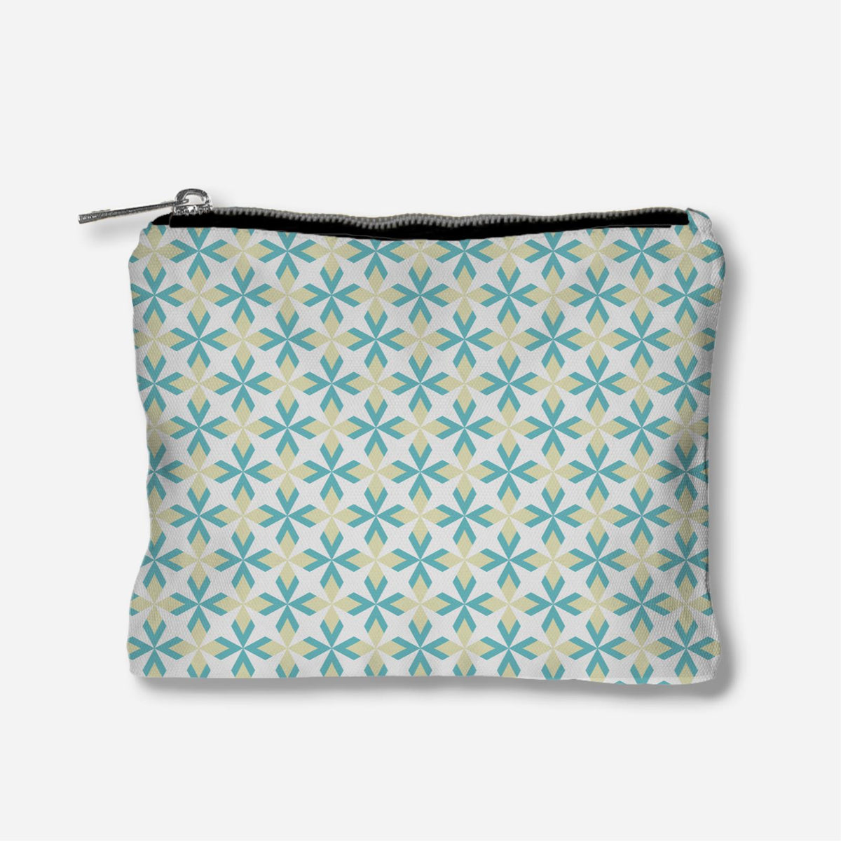 Ixora Series Full Print Zipper Pouch - Teal