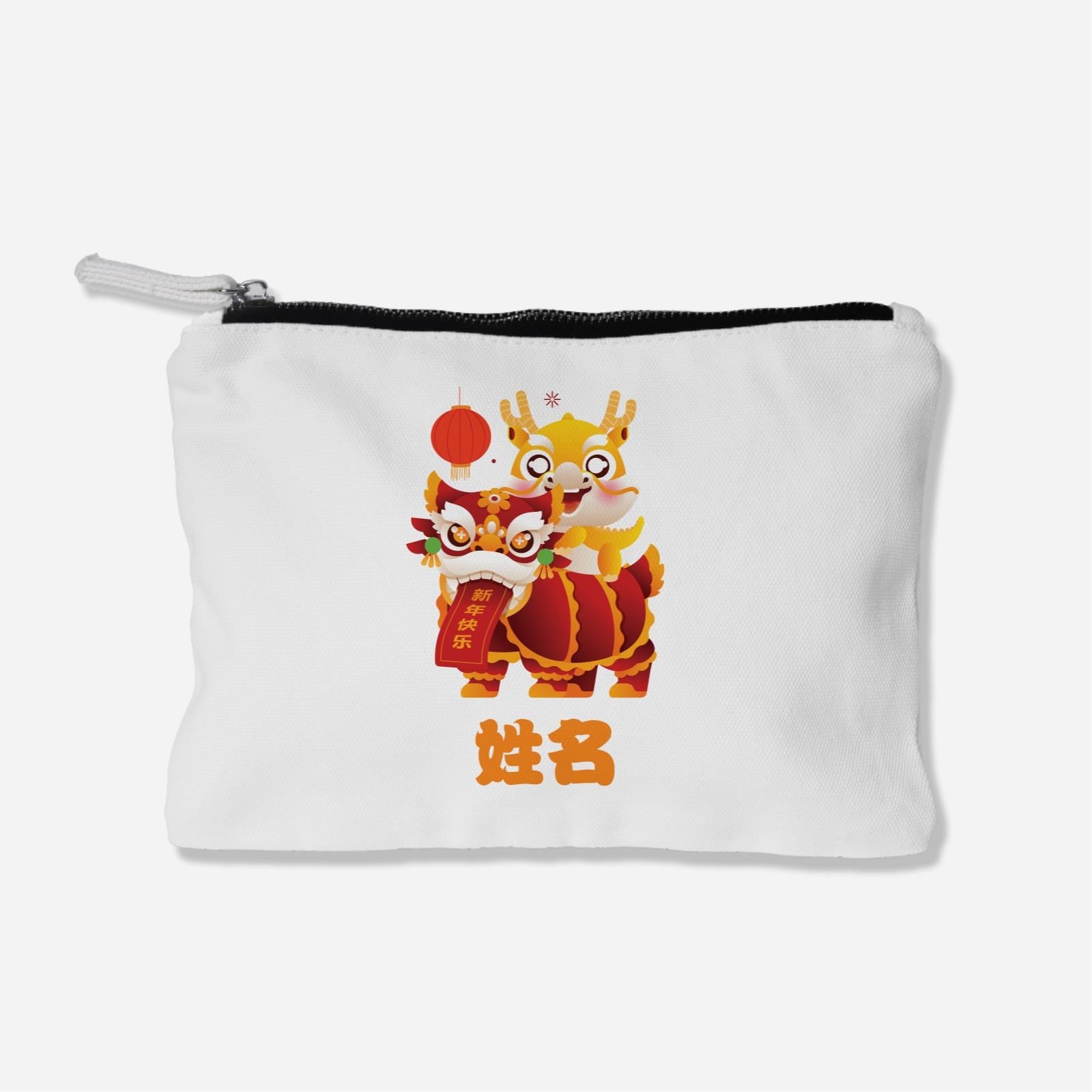 CNY Lion Dance Dragon Zipper Pouch