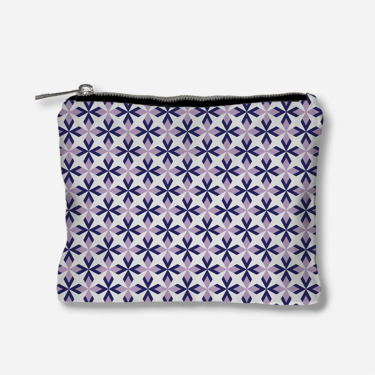 Ixora Series Full Print Zipper Pouch - Purple