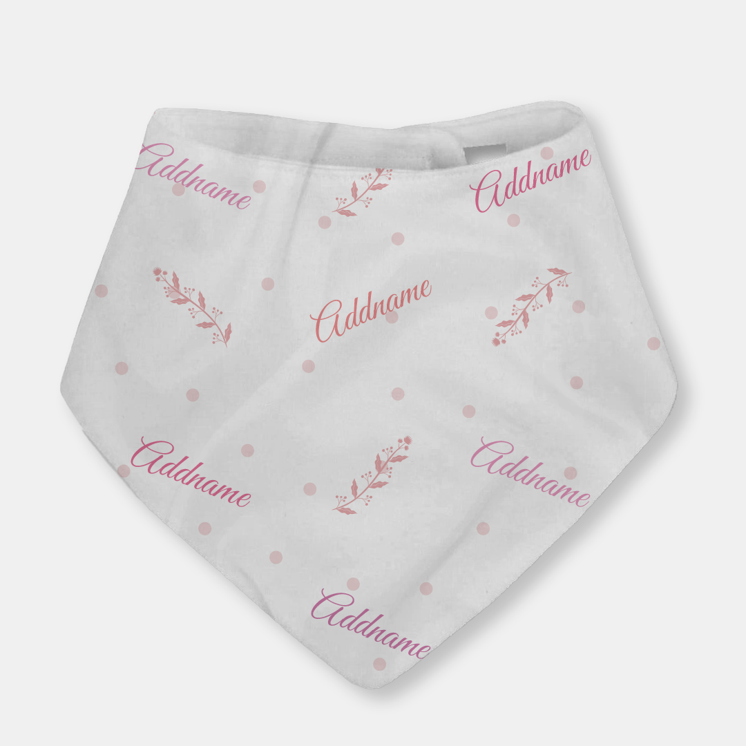 Wreath Girl Baby Bib