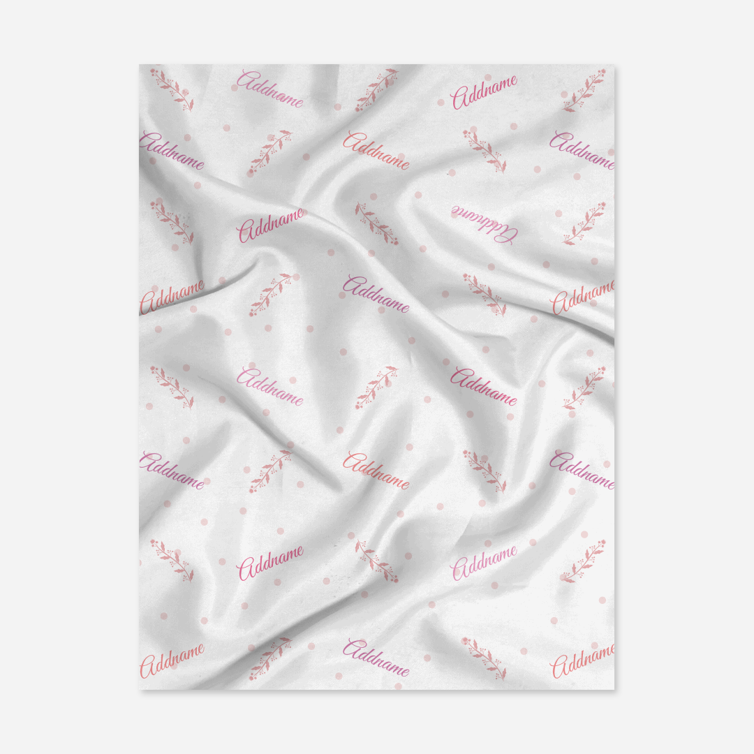 Wreath Girl Baby Blanket