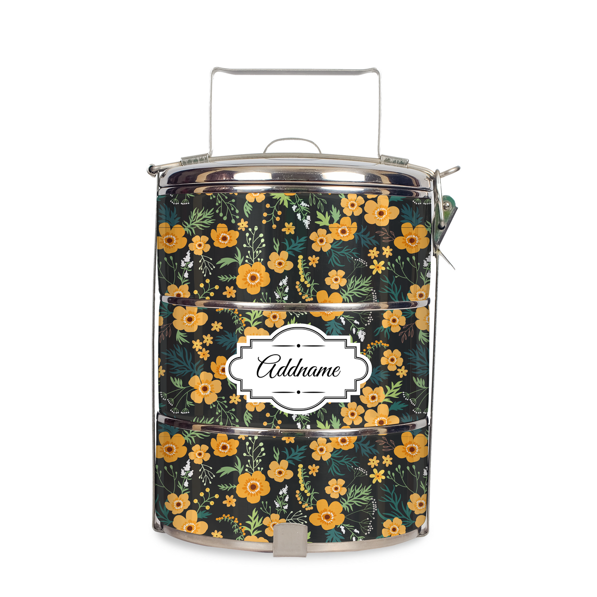 Yellow Windflower Tiffin Carrier