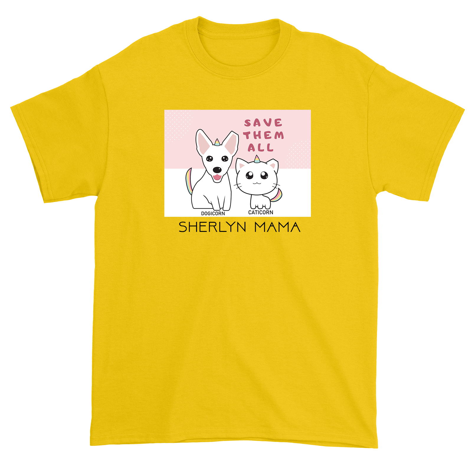 Sherlyn Mama Cute Mix Dogicorn and Caticorn Accessories Unisex T-Shirt