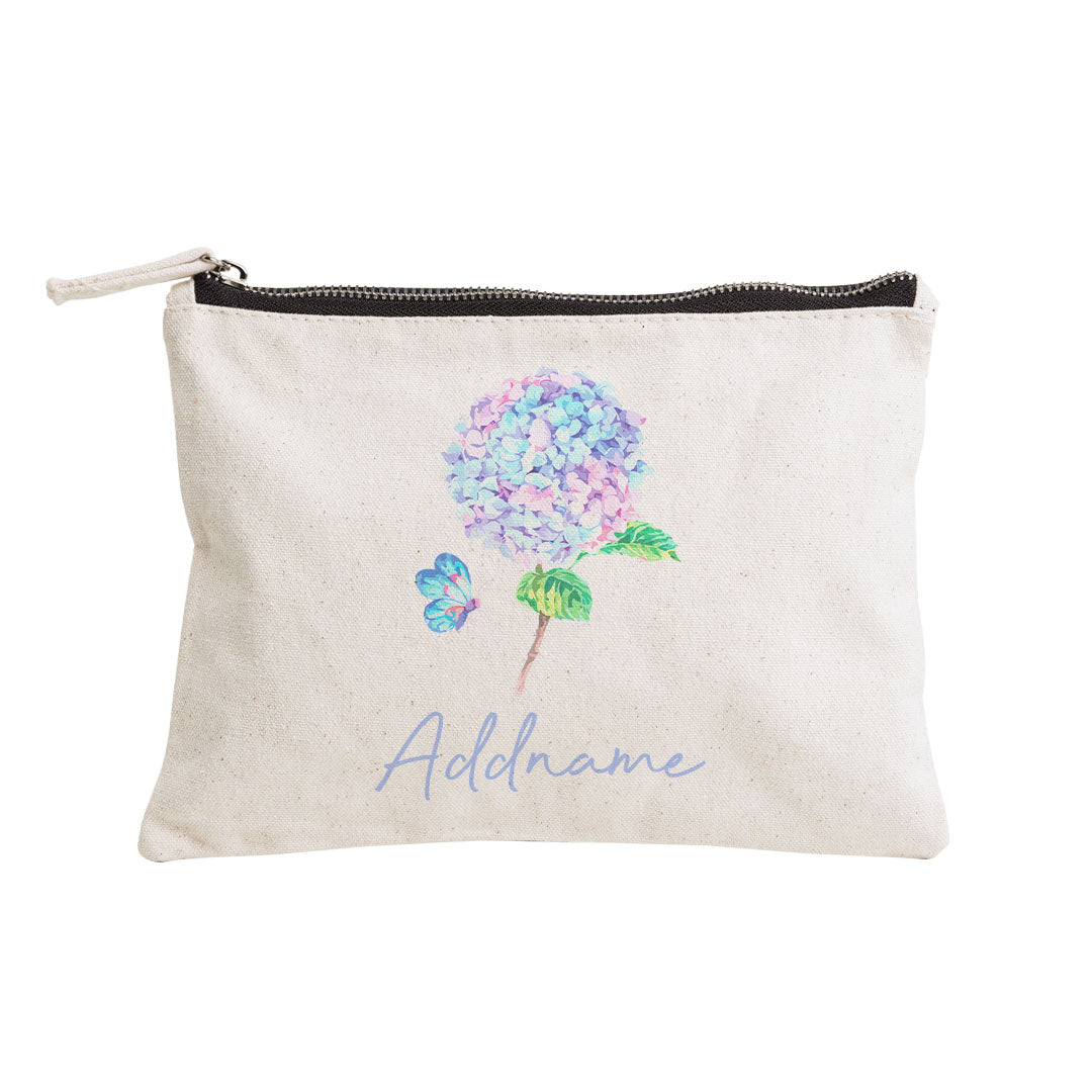 Pastel Flower Hydrangea Zipper Pouch