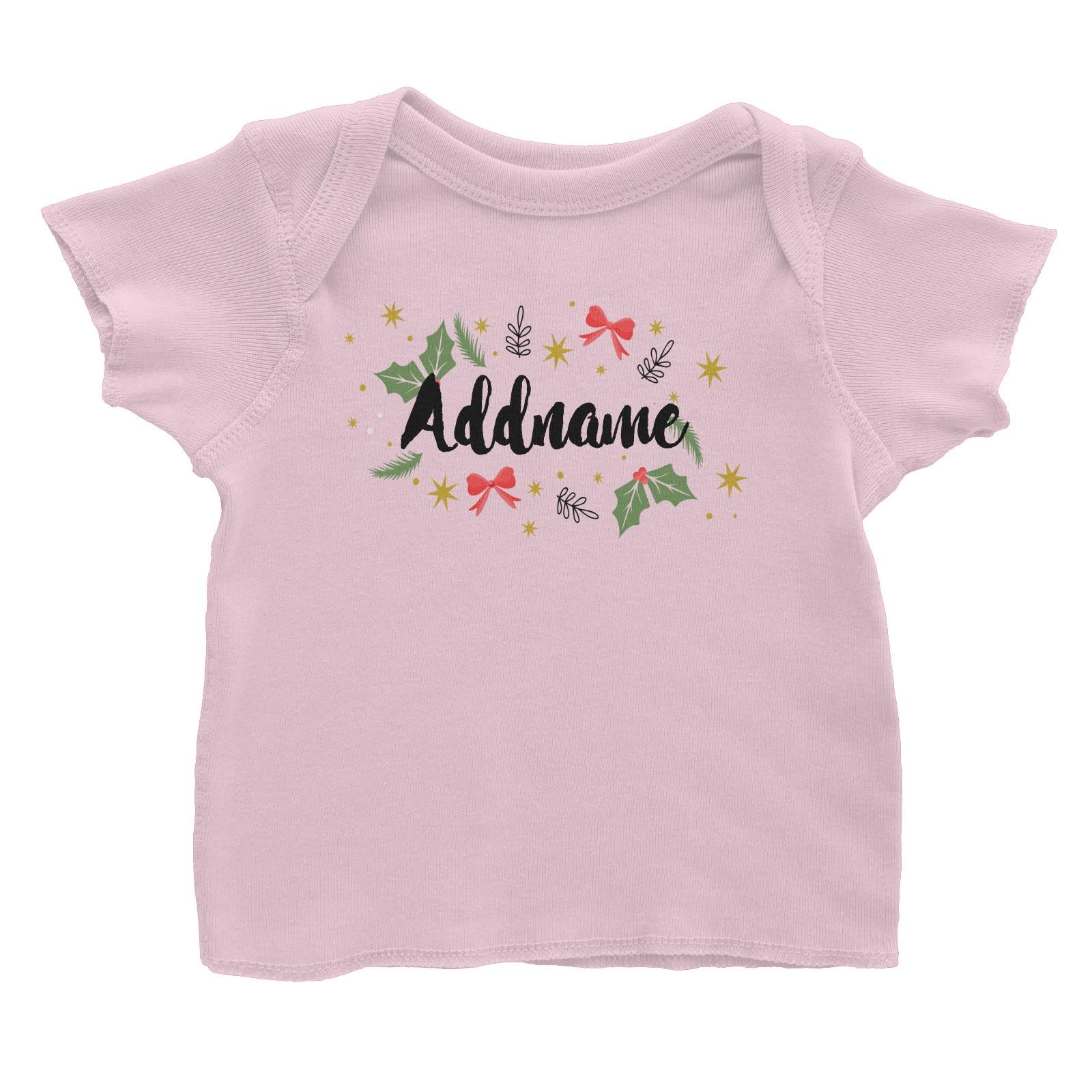 Christmas Elements Addname Baby T-Shirt  Personalizable Designs Lettering Matching Family