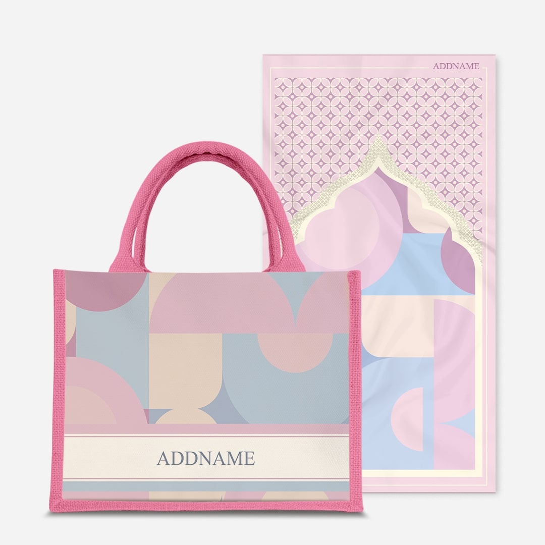 Ryn Series Prayer Mat with Half Lining Small Jute Bag-Bandung