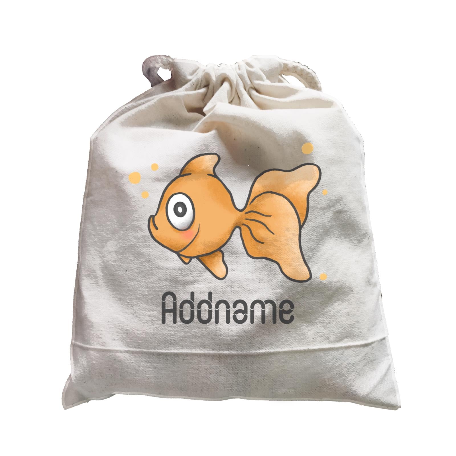 Cute Hand Drawn Style Goldfish Addname Satchel