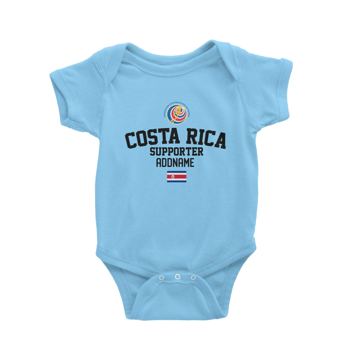 Costa Rica Supporter World Cup Addname Baby Romper