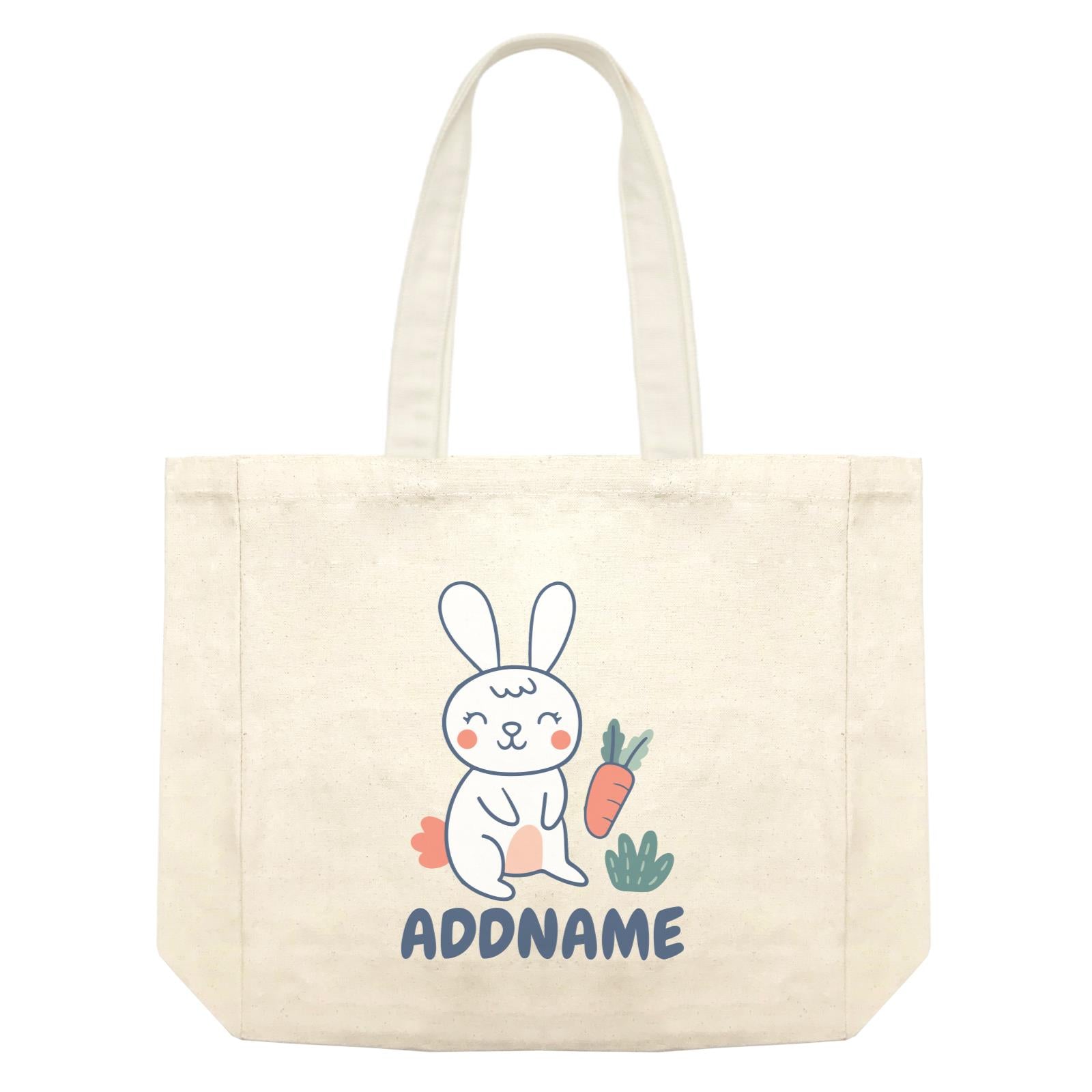 Super Cute Rabbit Standing In Bushes Shopping Bag