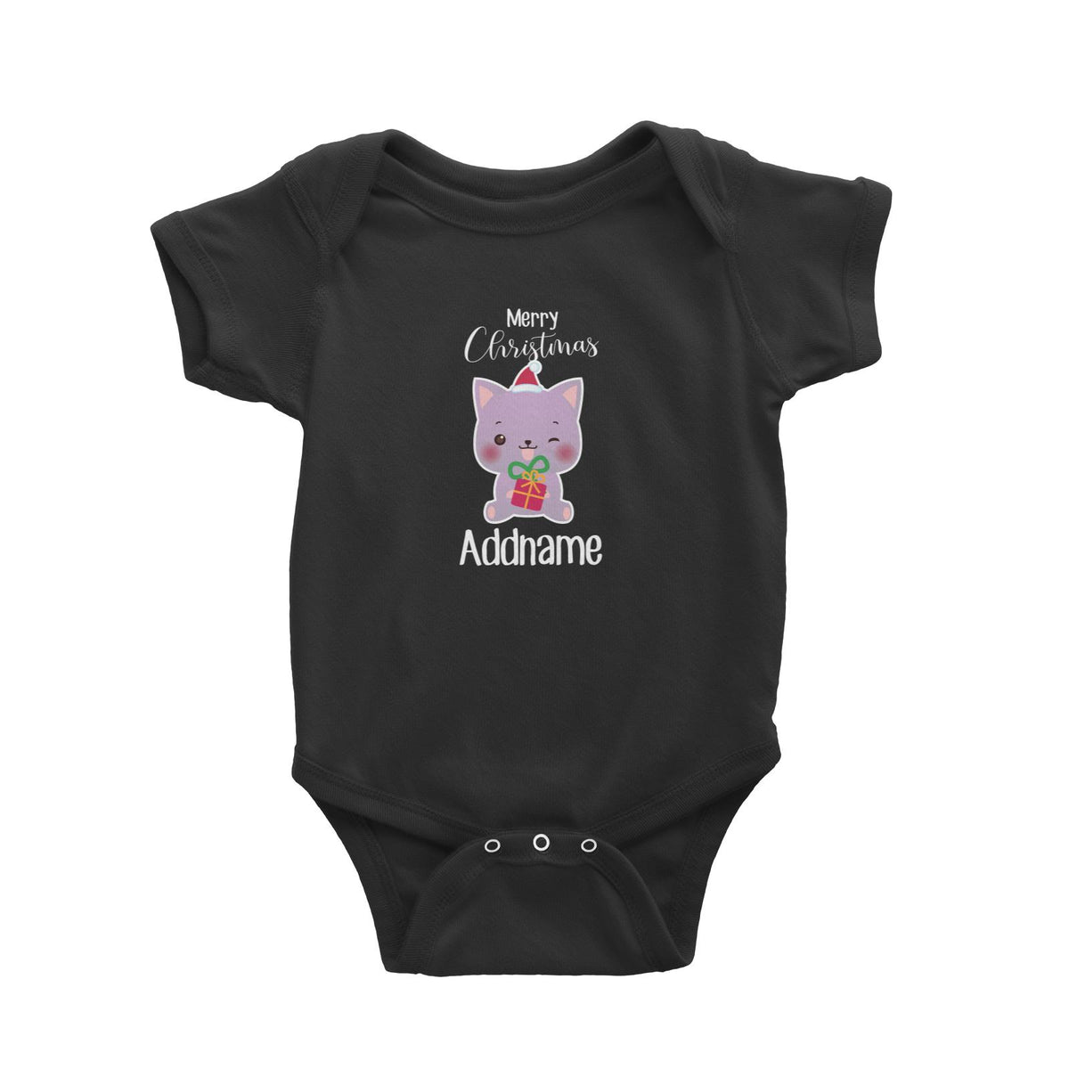 Christmas Cute Animal Series Cat Merry Christmas Baby Romper