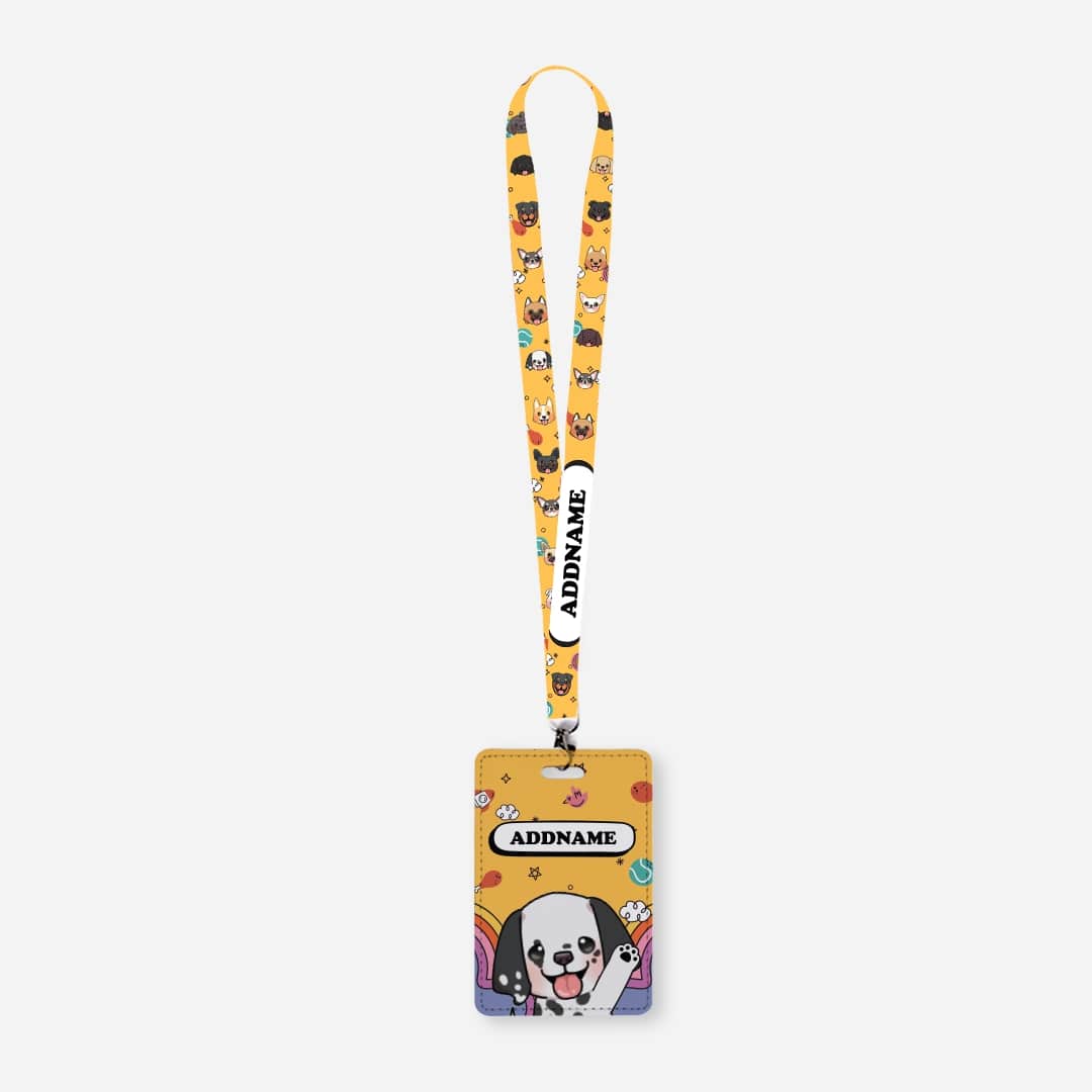 Paw Print Series Lanyard with Cardholder - Dalmations