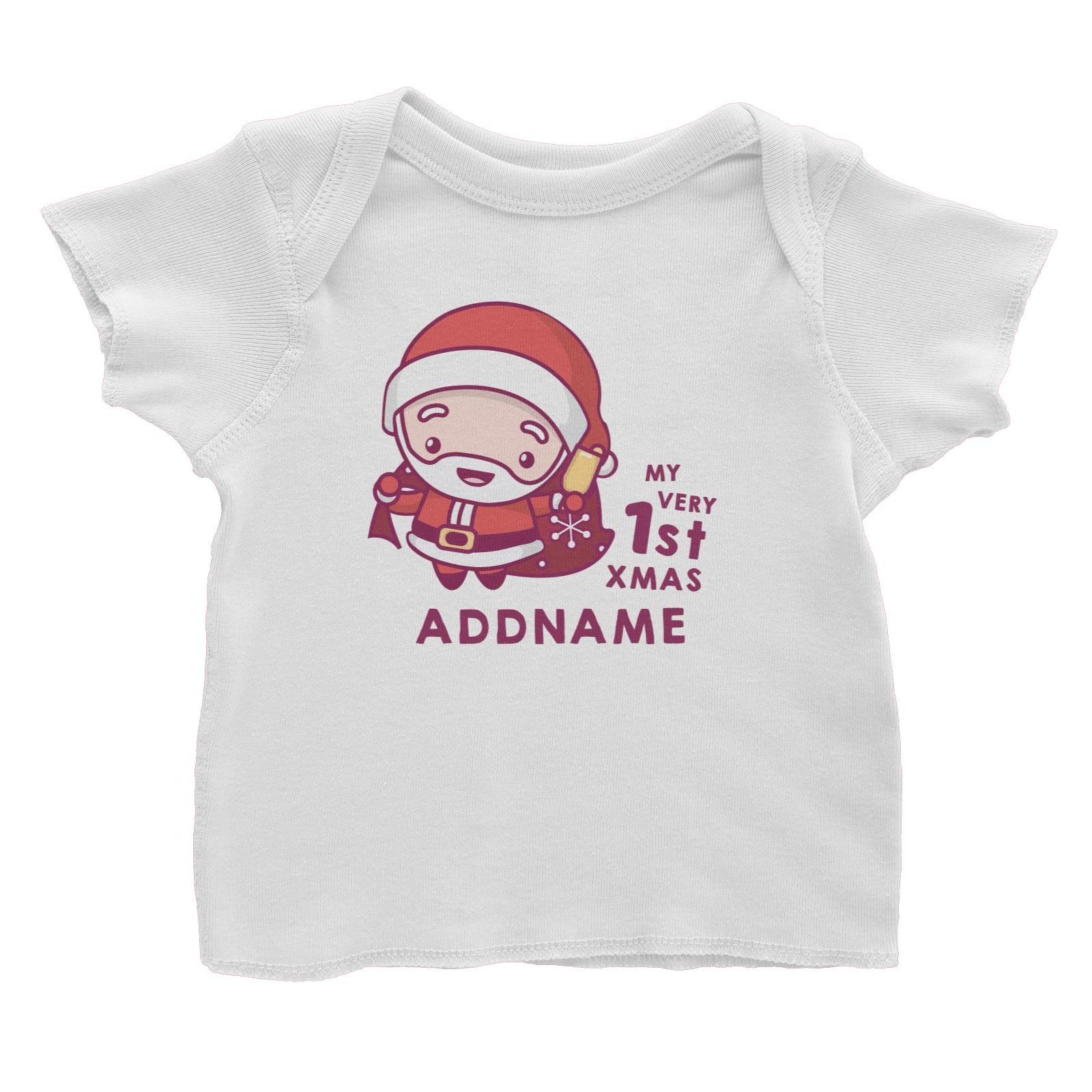 Christmas My Very 1st Santa Addname Baby T-Shirt