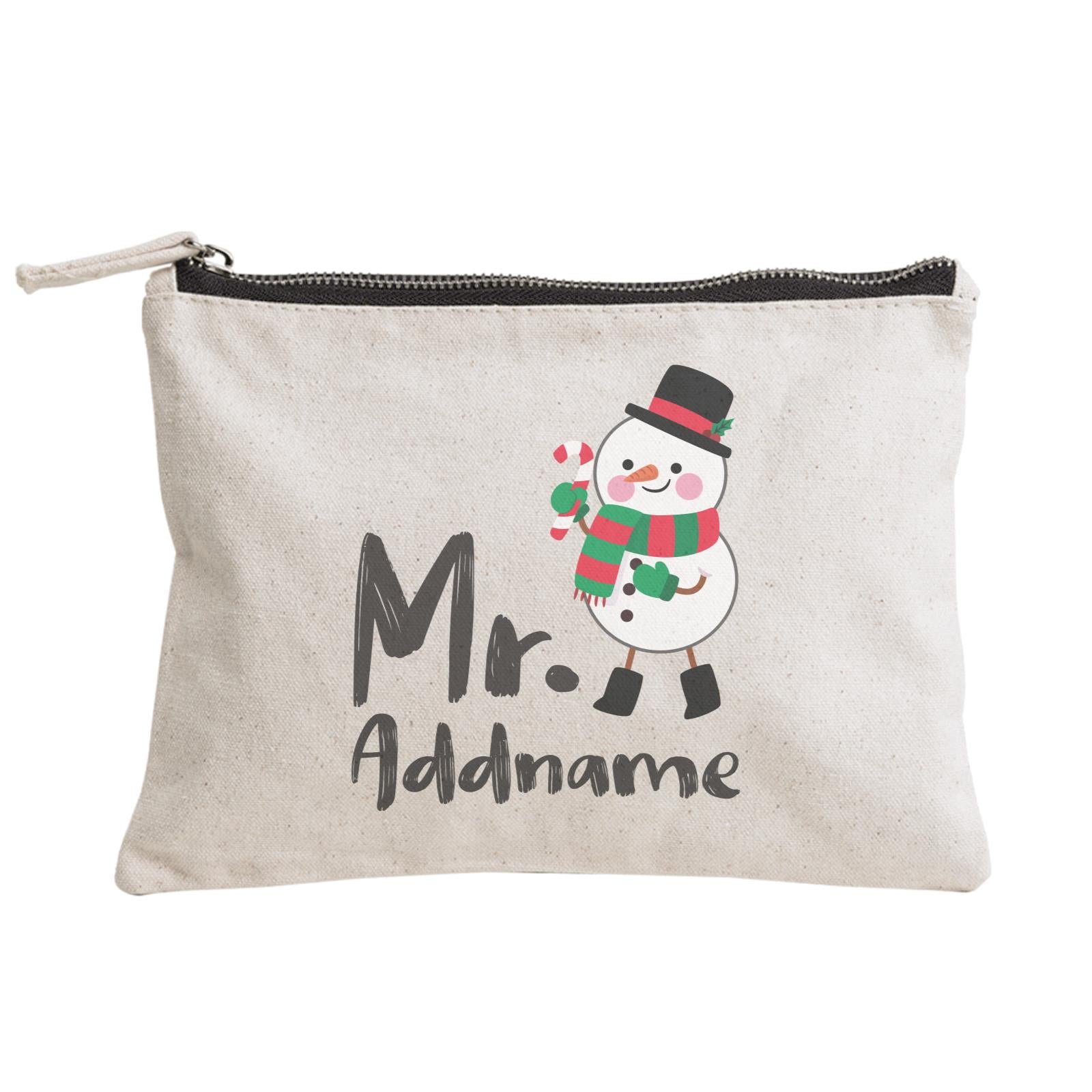 Christmas Series Mr. Snowman Zipper Pouch