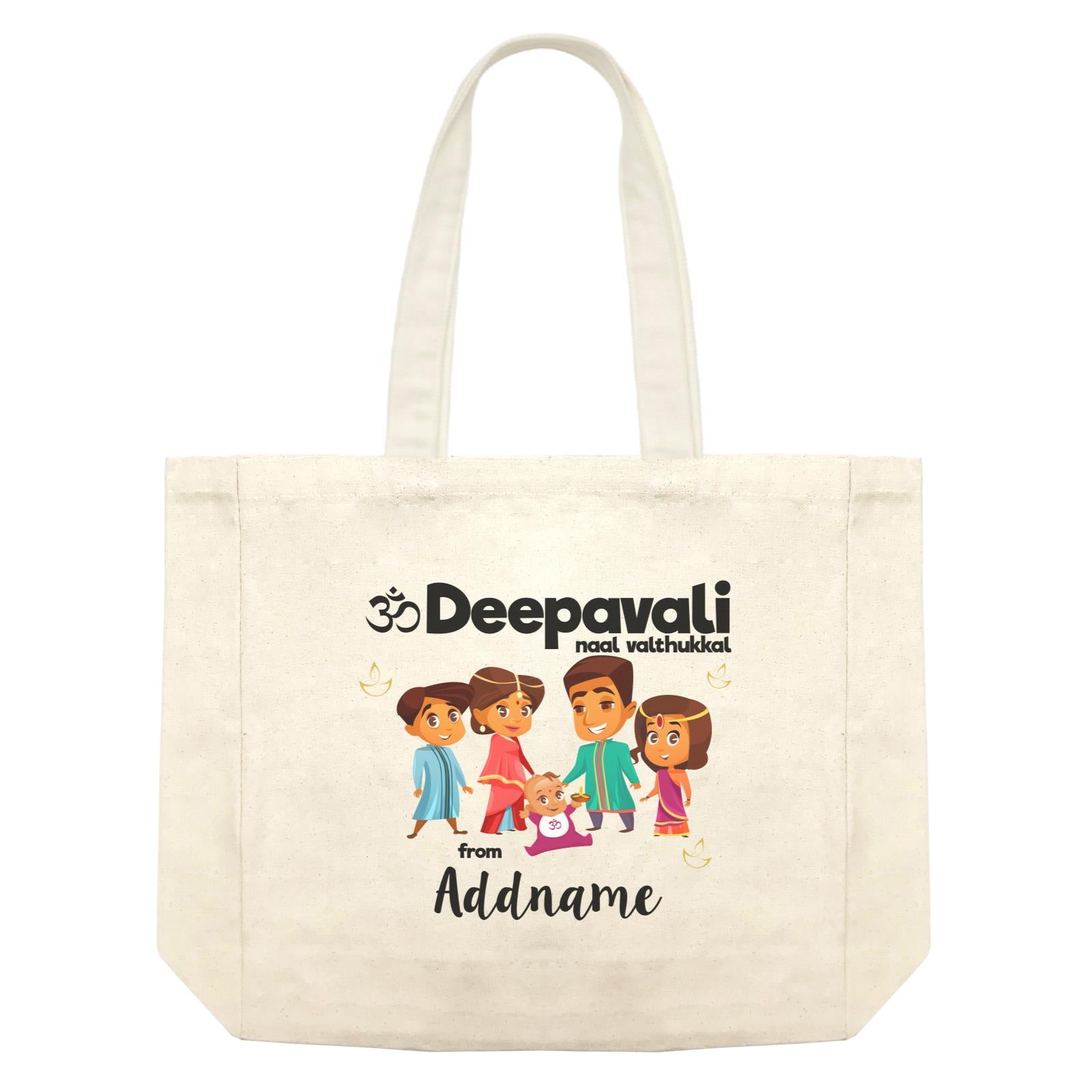Cute Family Of Five OM Deepavali From Addname Shopping Bag