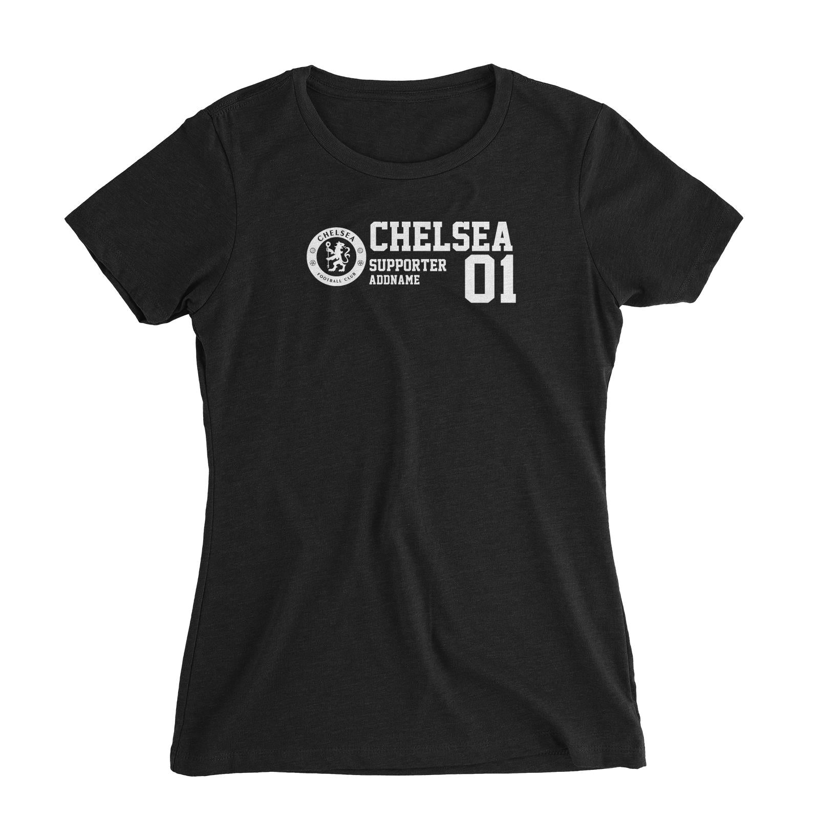 Chelsea Football Keep Supporter Addname Women Slim Fit T-Shirt