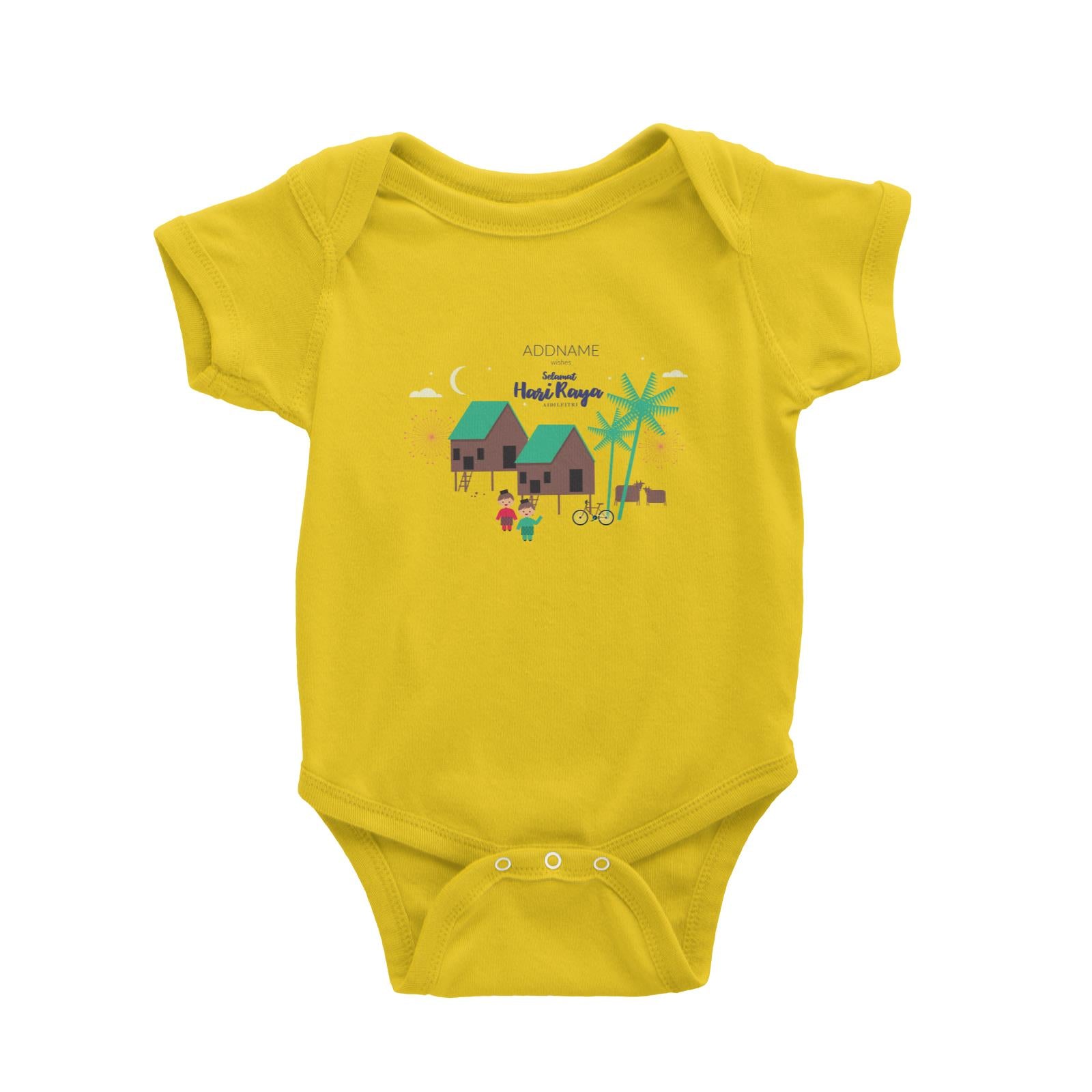 Wishes Selamat Hari Raya Baby Romper  Personalizable Designs Kampung