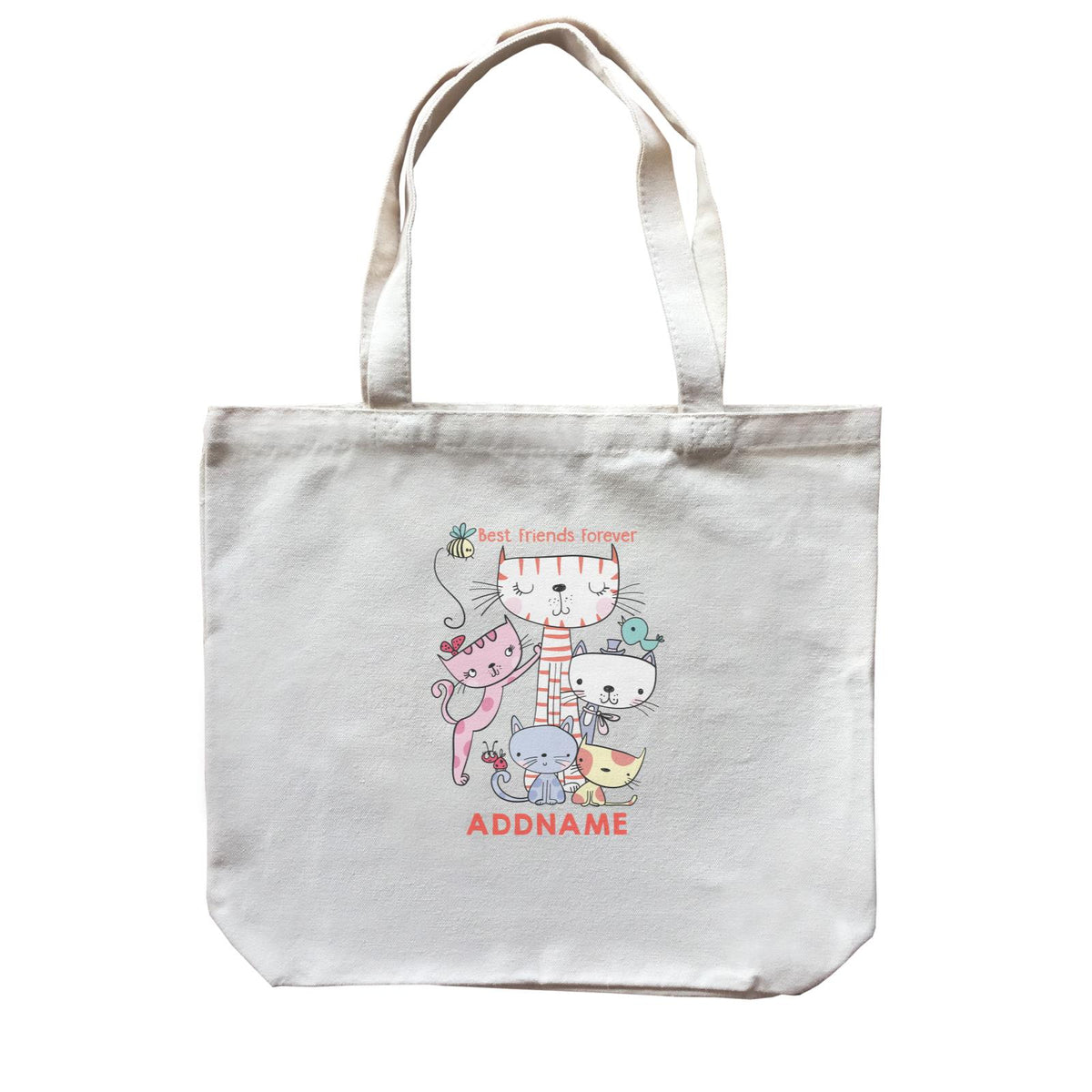 Cool Vibrant Series Best Friends Forever Addname Canvas Bag