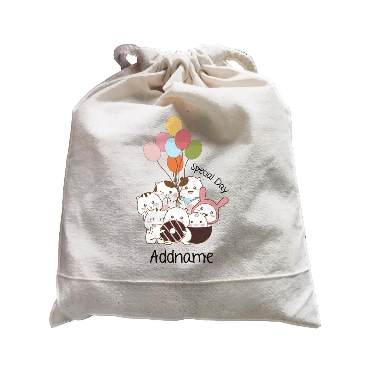 Cute Animals And Friends Series Cute Hamster Special Day Addname Satchel