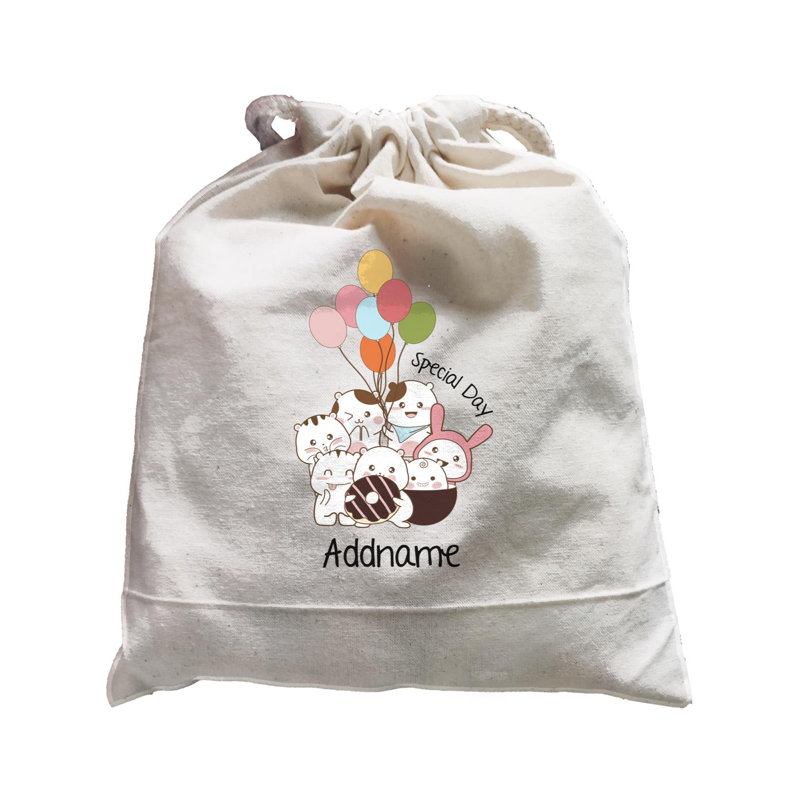 Cute Animals And Friends Series Cute Hamster Special Day Addname Satchel