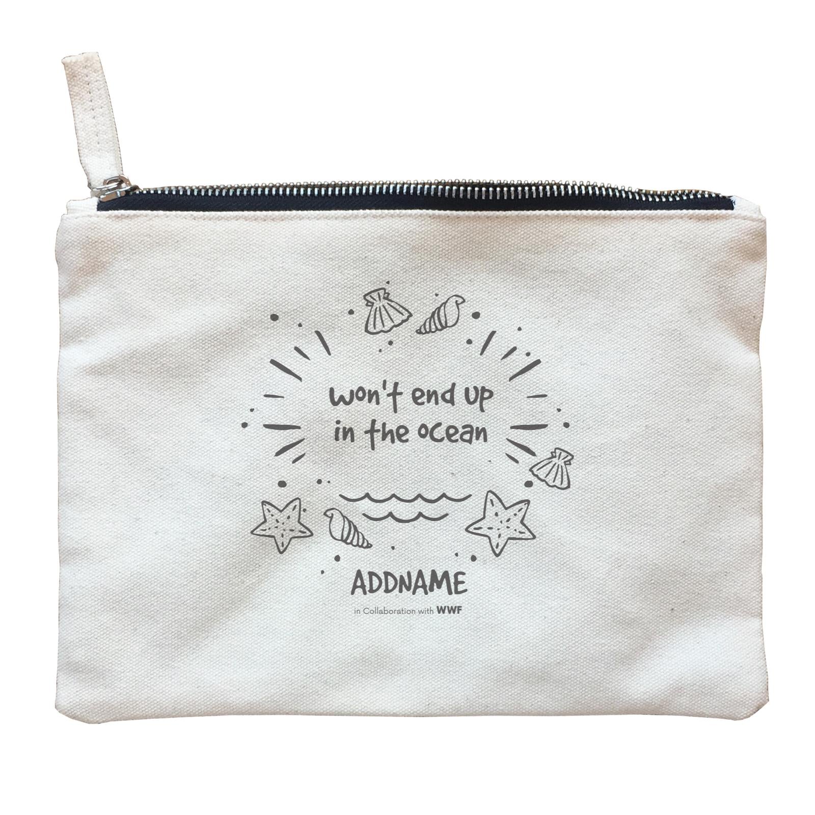 Wont End Up In The Ocean Doodle Addname Zipper Pouch