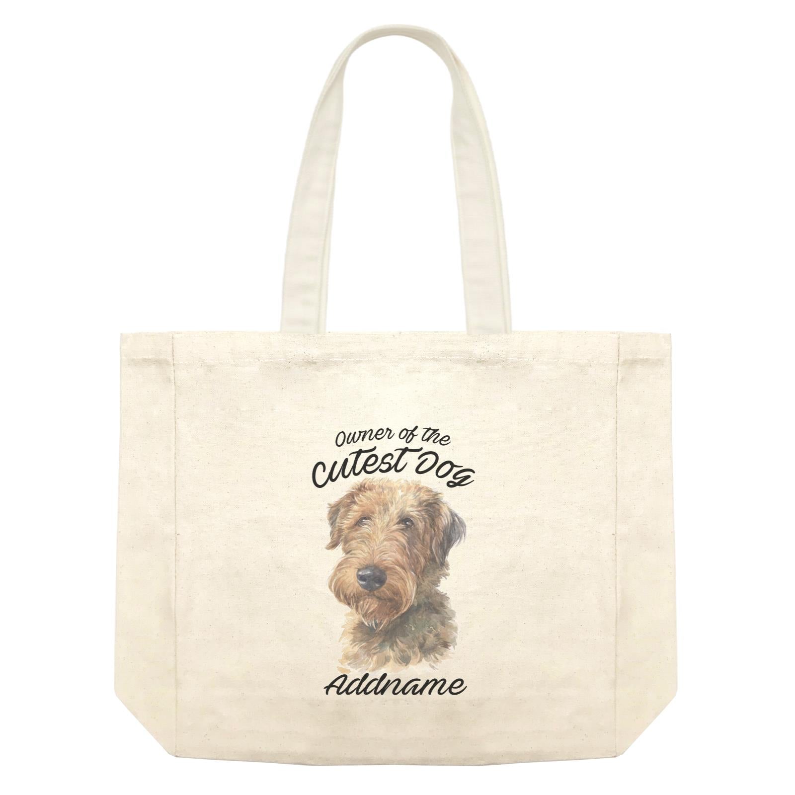 Watercolor Dog Owner Of The Cutest Dog Welsh Terrier Addname Shopping Bag