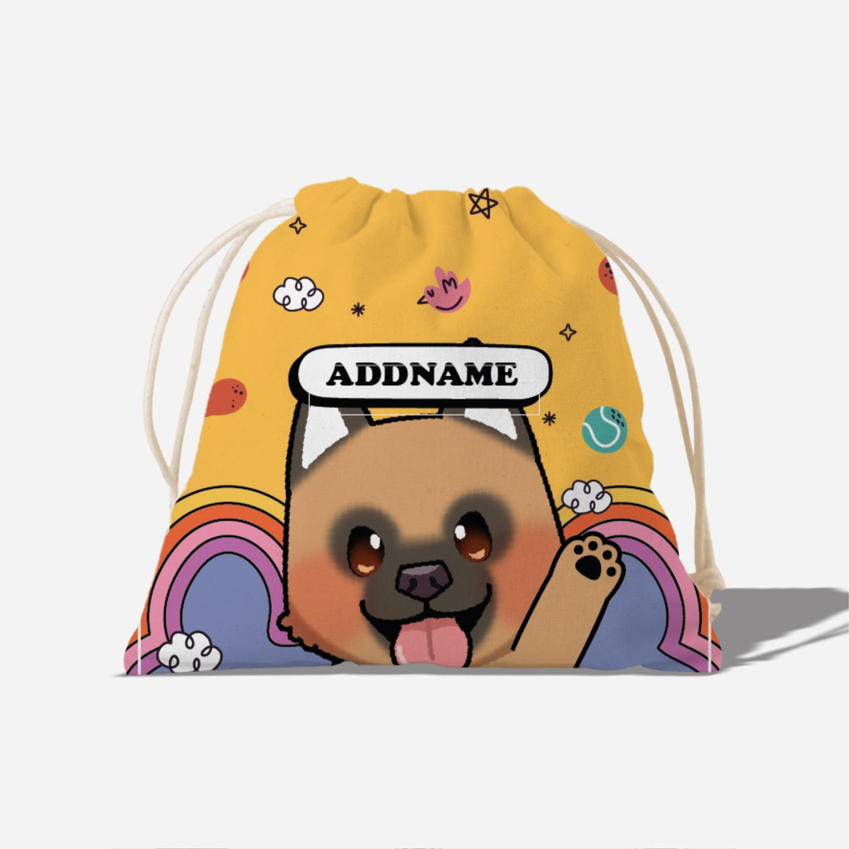 Paw Print Series Full Print Satchel - German Shepherd