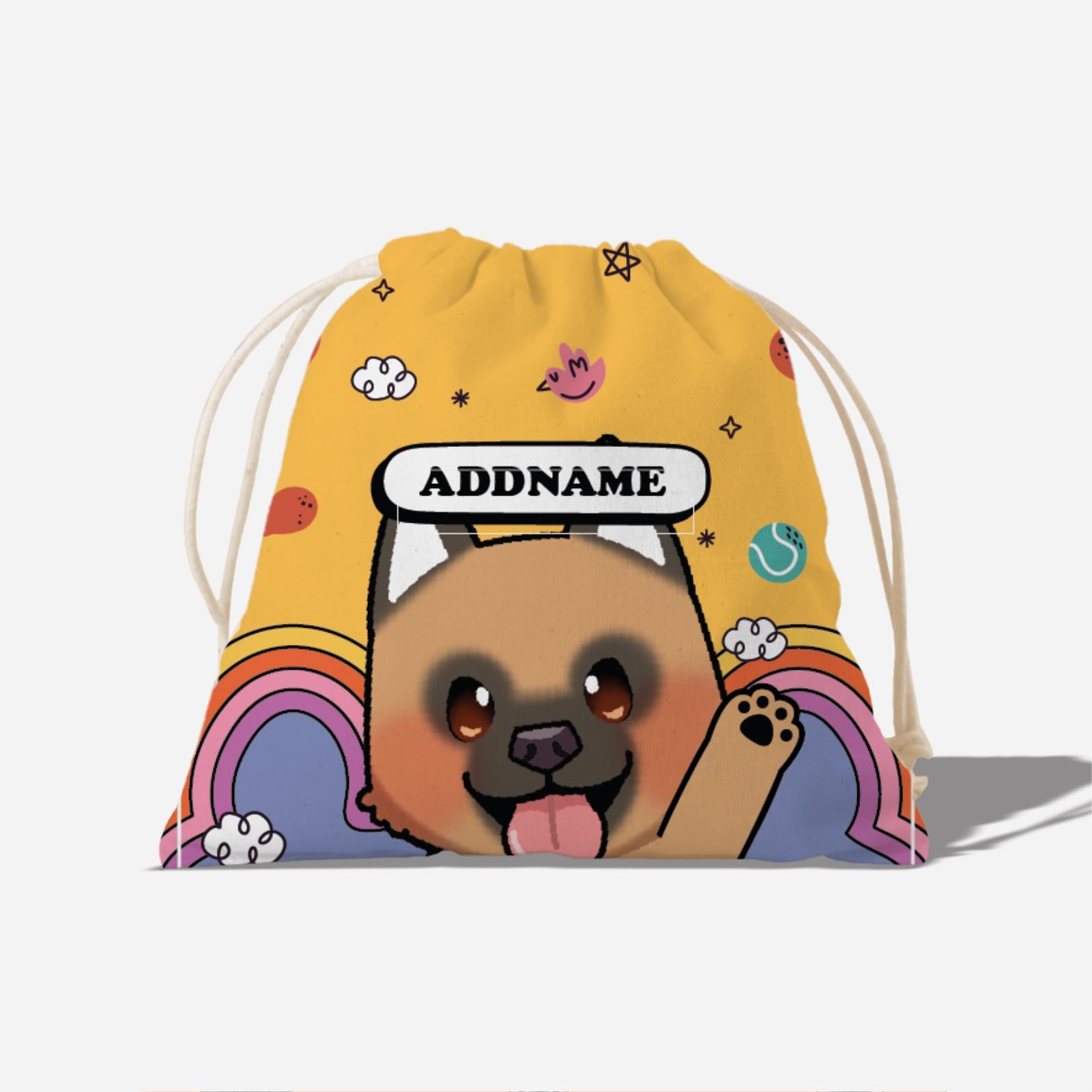 Paw Print Series Full Print Satchel - German Shepherd