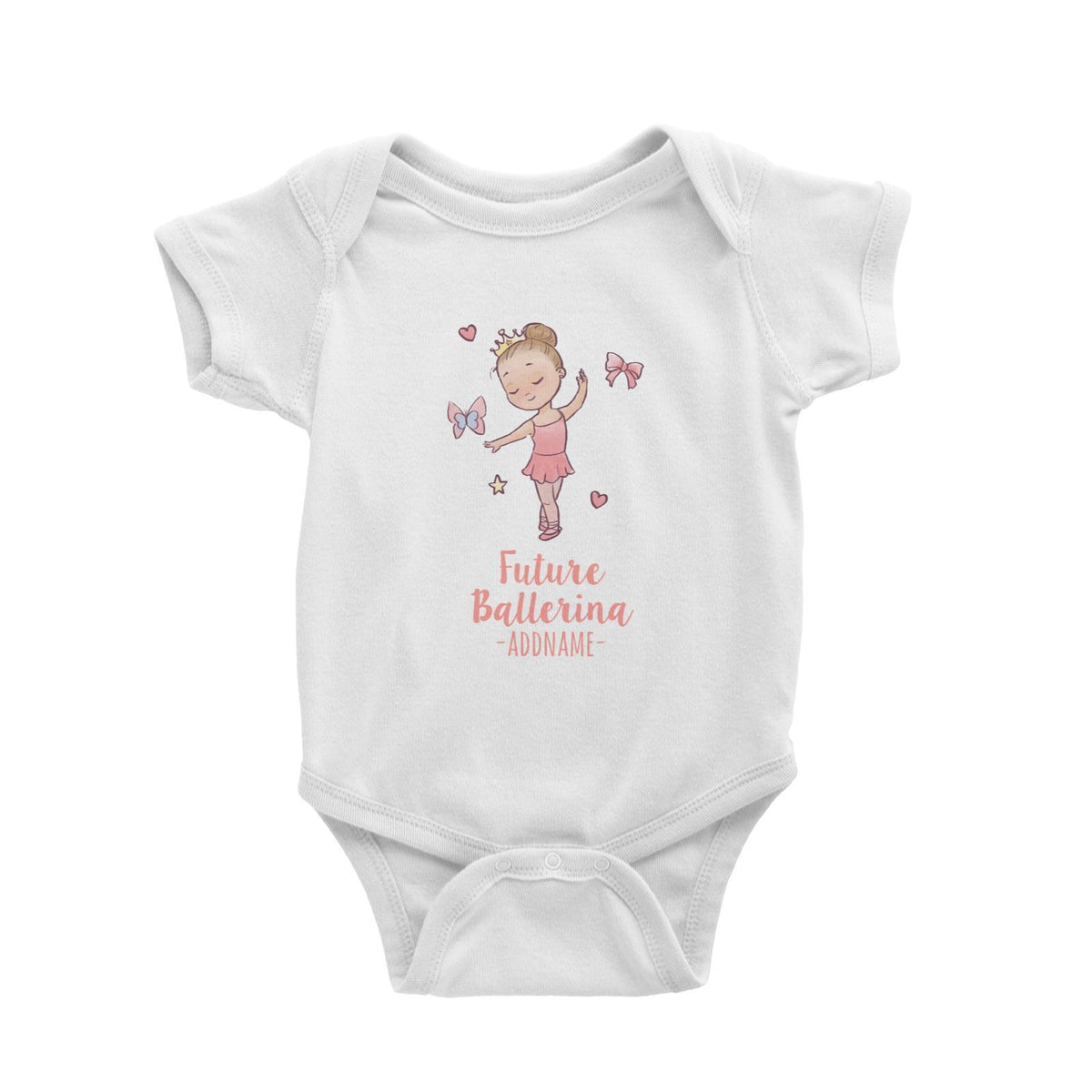 Future Ballerina Addname Baby Romper Personalizable Designs Basic Newborn