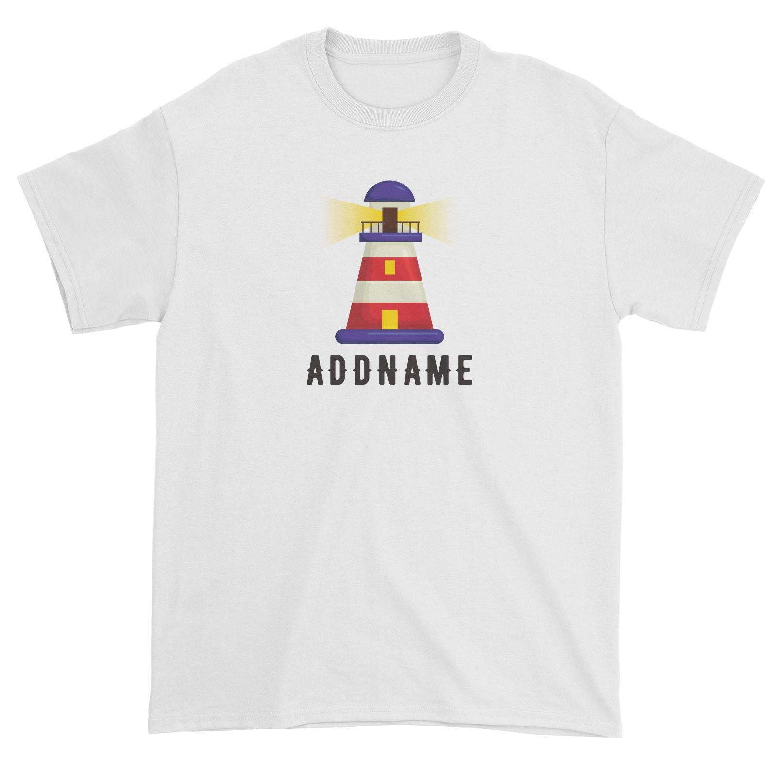 Birthday Sailor Lighthouse Addname Unisex T-Shirt