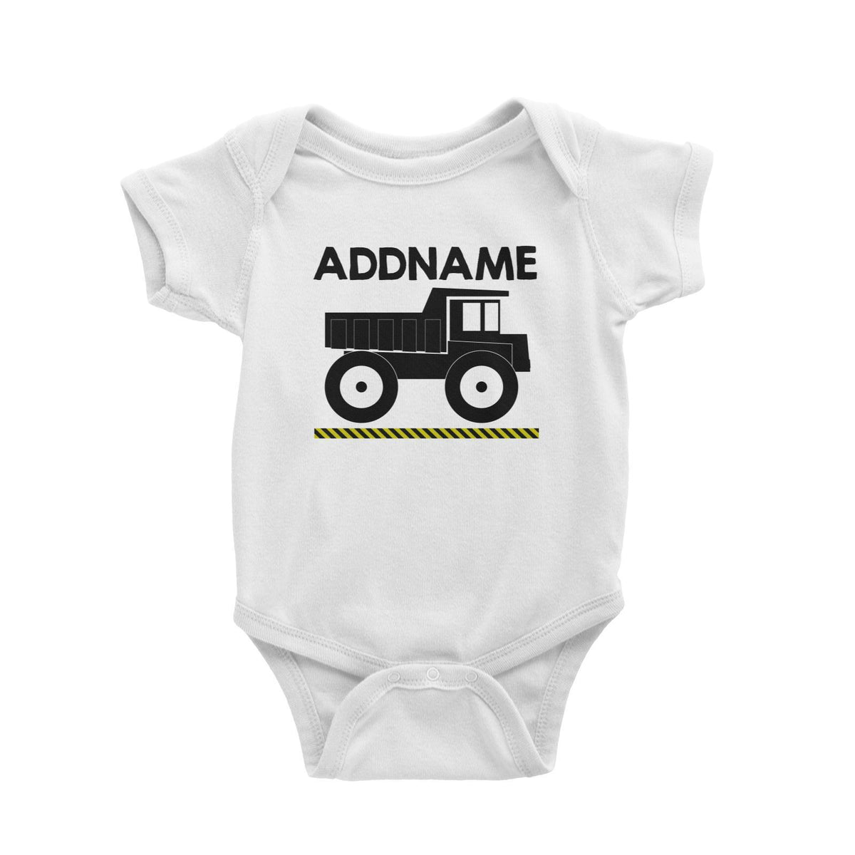 Construction Birthday Theme Truck 1 Addname Baby Romper