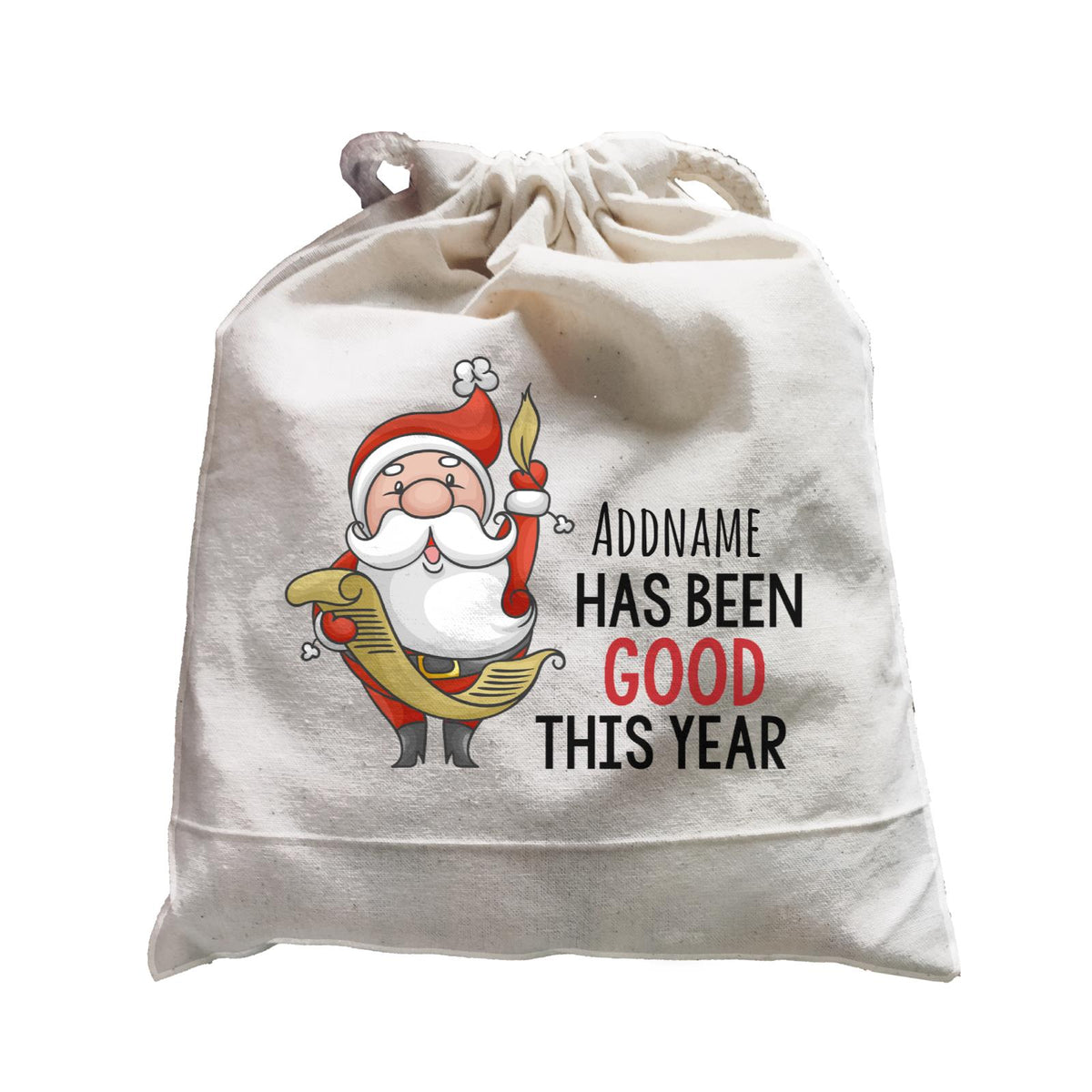 Santa Says Addname Has Been Good This Year Accessories Satchel