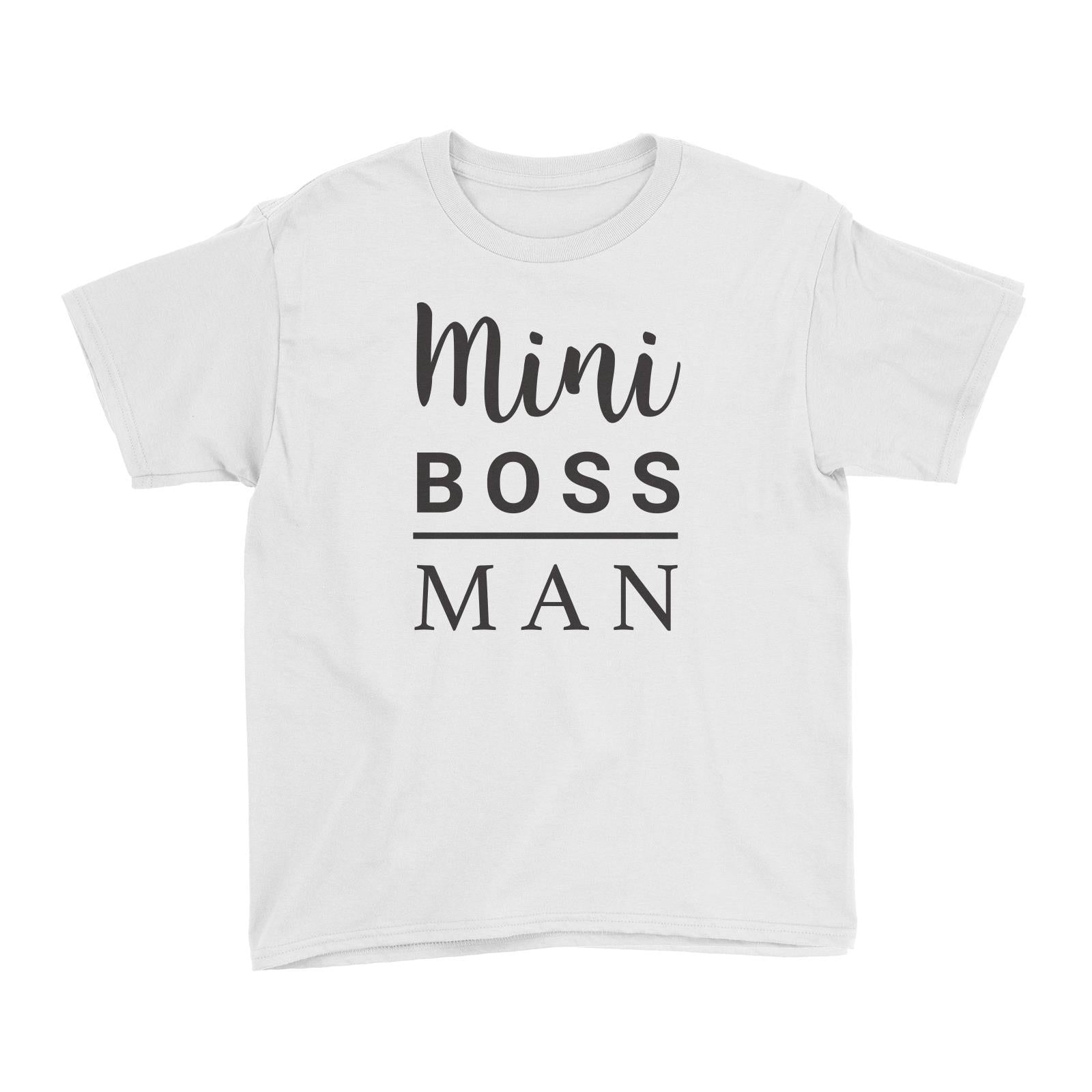 Mini Boss Man Kid's T-Shirt Matching Family