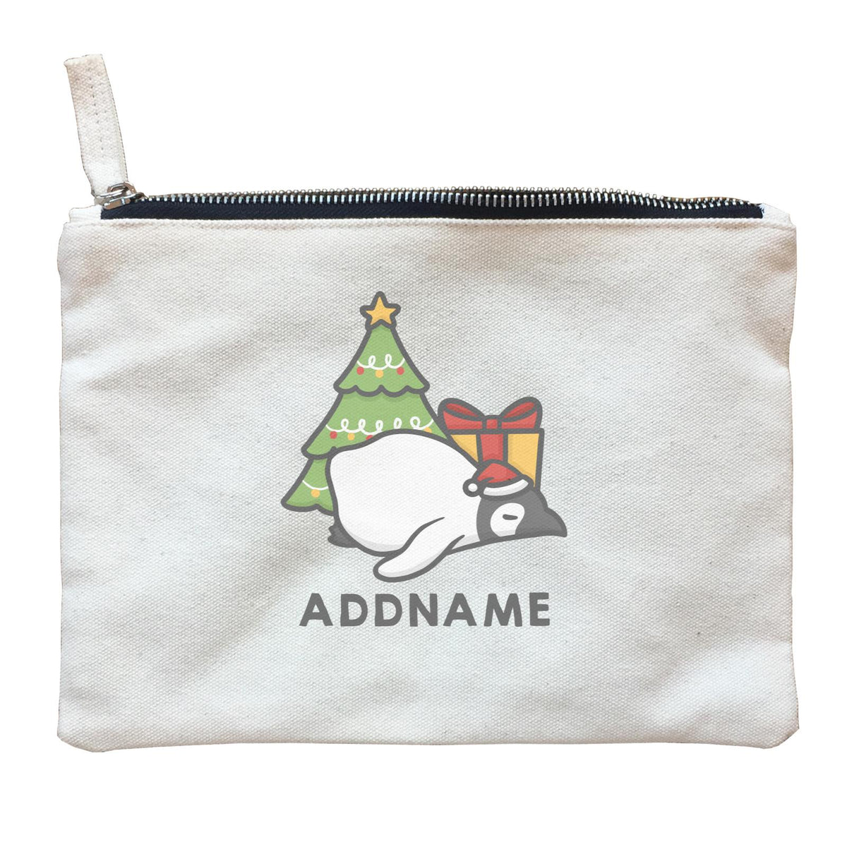 Xmas Cute Sleeping Pengiun Addname Accessories Zipper Pouch