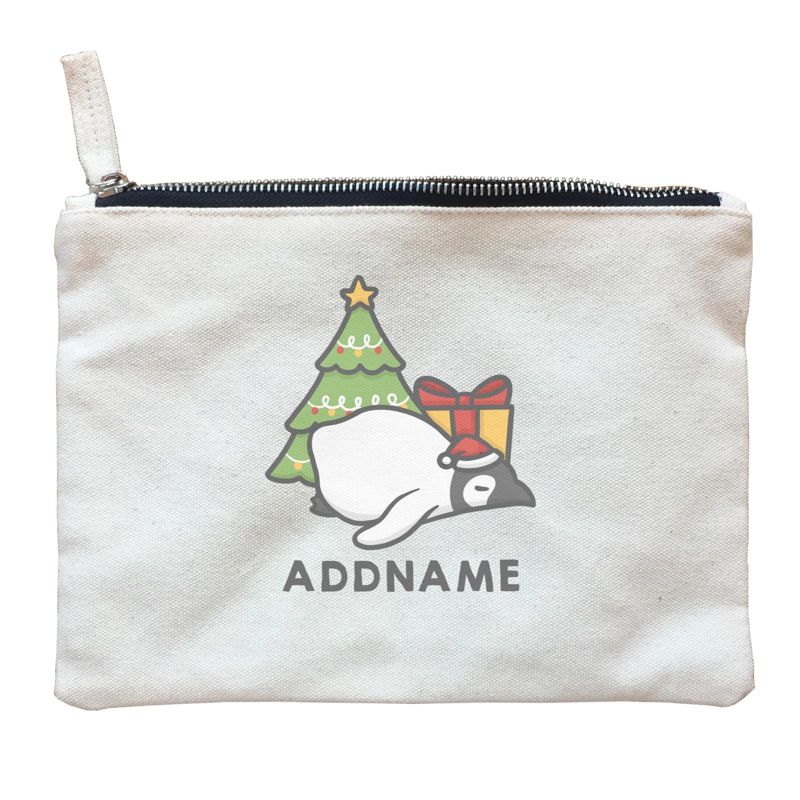 Xmas Cute Sleeping Pengiun Addname Accessories Zipper Pouch