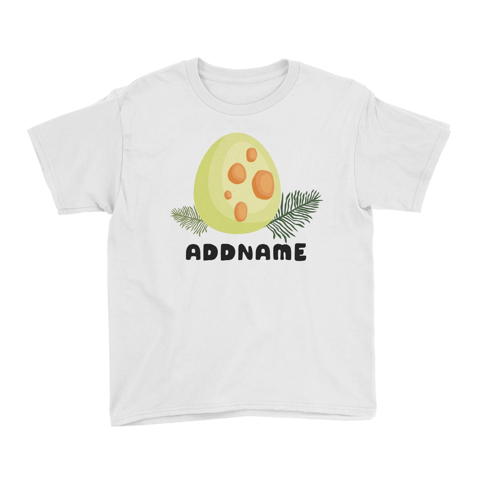 Birthday Dinosaur Happy Dinosaur Egg Addname Kid's T-Shirt