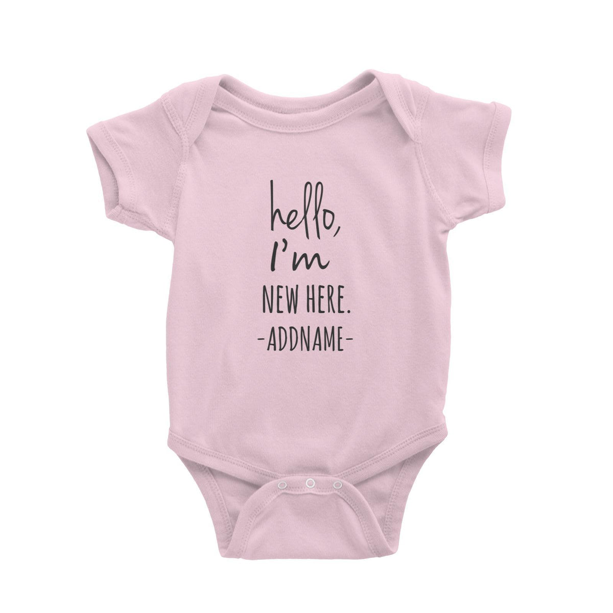 Hello I'm New Here Addname Baby Romper Personalizable Designs Basic Newborn