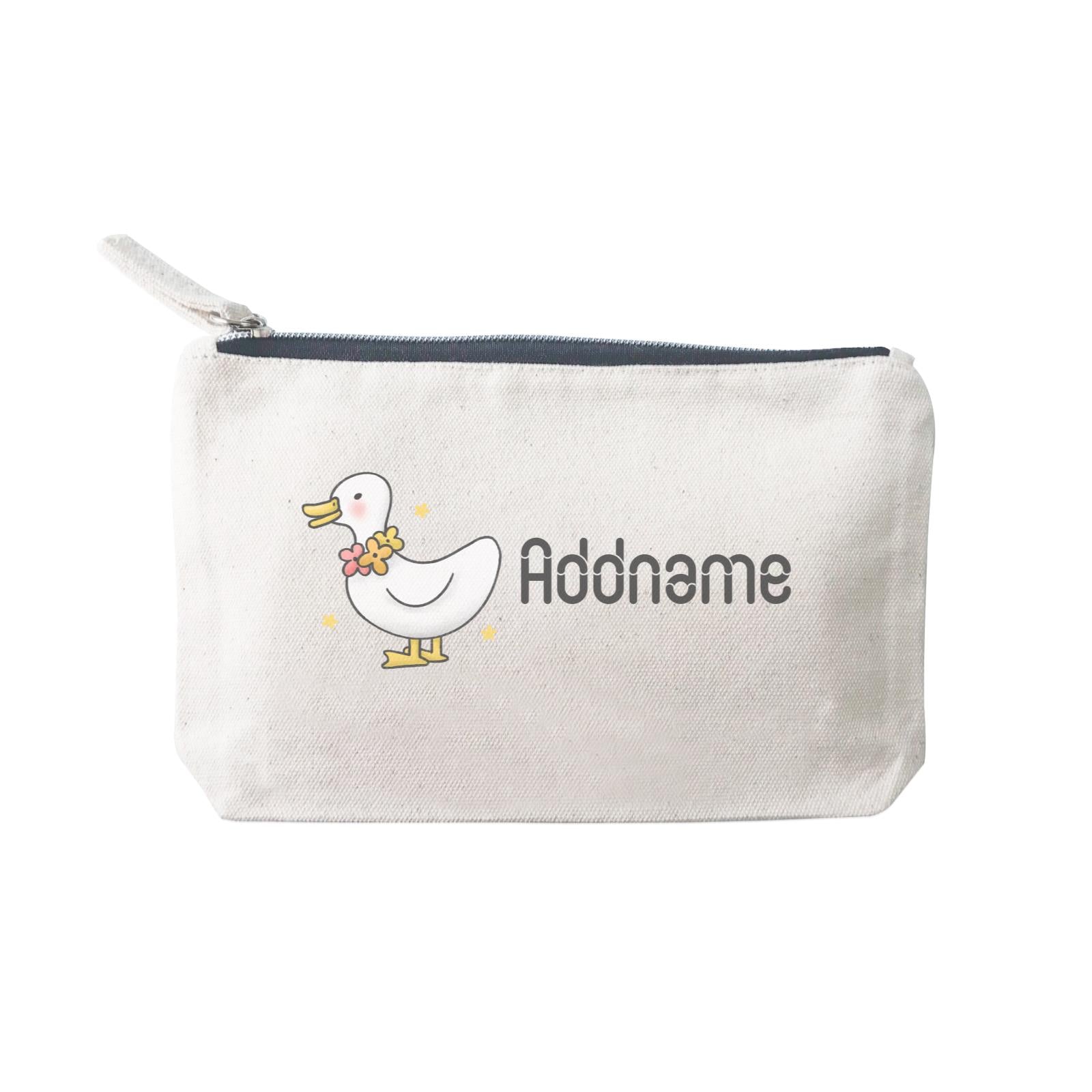 Cute Hand Drawn Style Duck Addname SP Stationery Pouch 2