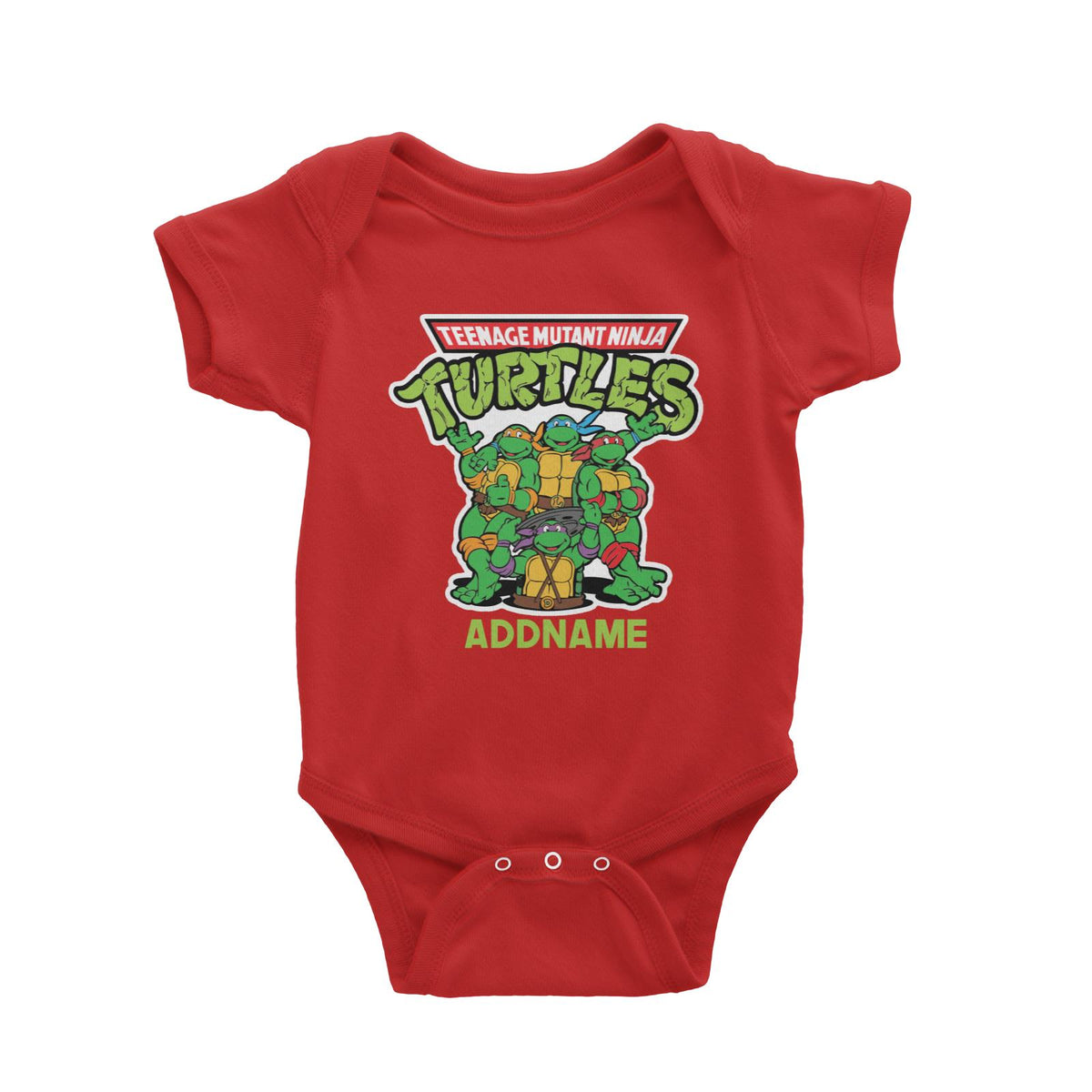 Ninja Turtles Theme Addname Baby Romper