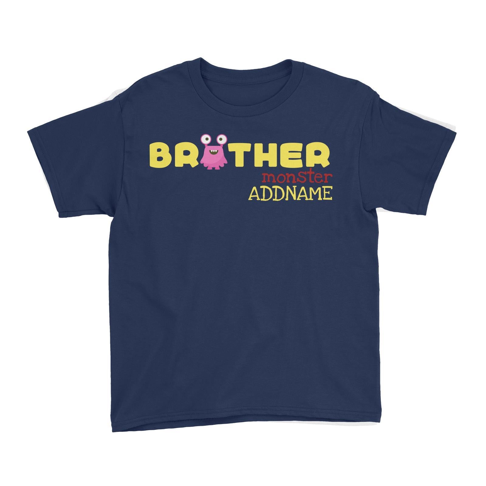 Pink Brother Monster Addname Kid's T-Shirt