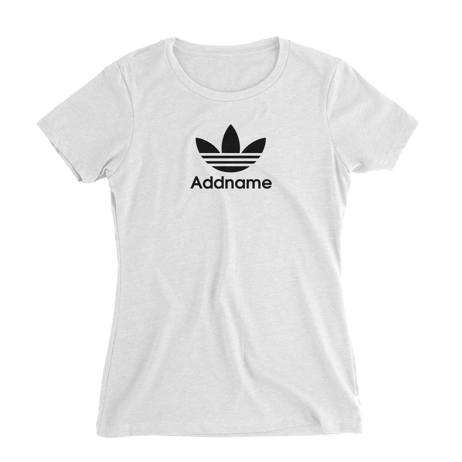 Streetwear Mini Leaf Emblem Addname Women's Slim Fit T-Shirt (FLASH DEAL)