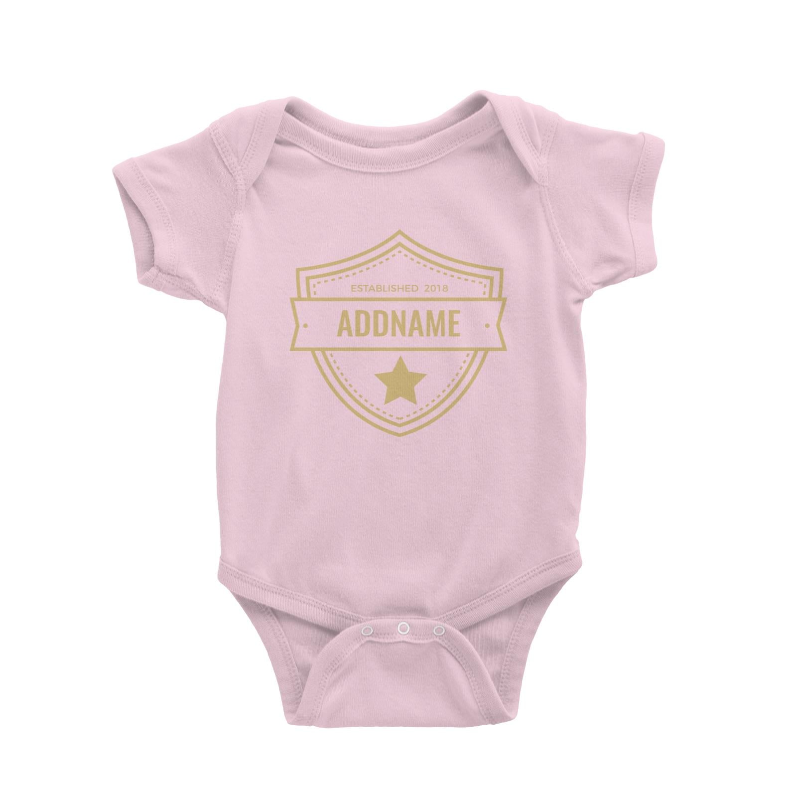 Sheriff Badge with Star Personalizable with Name and Year Baby Romper