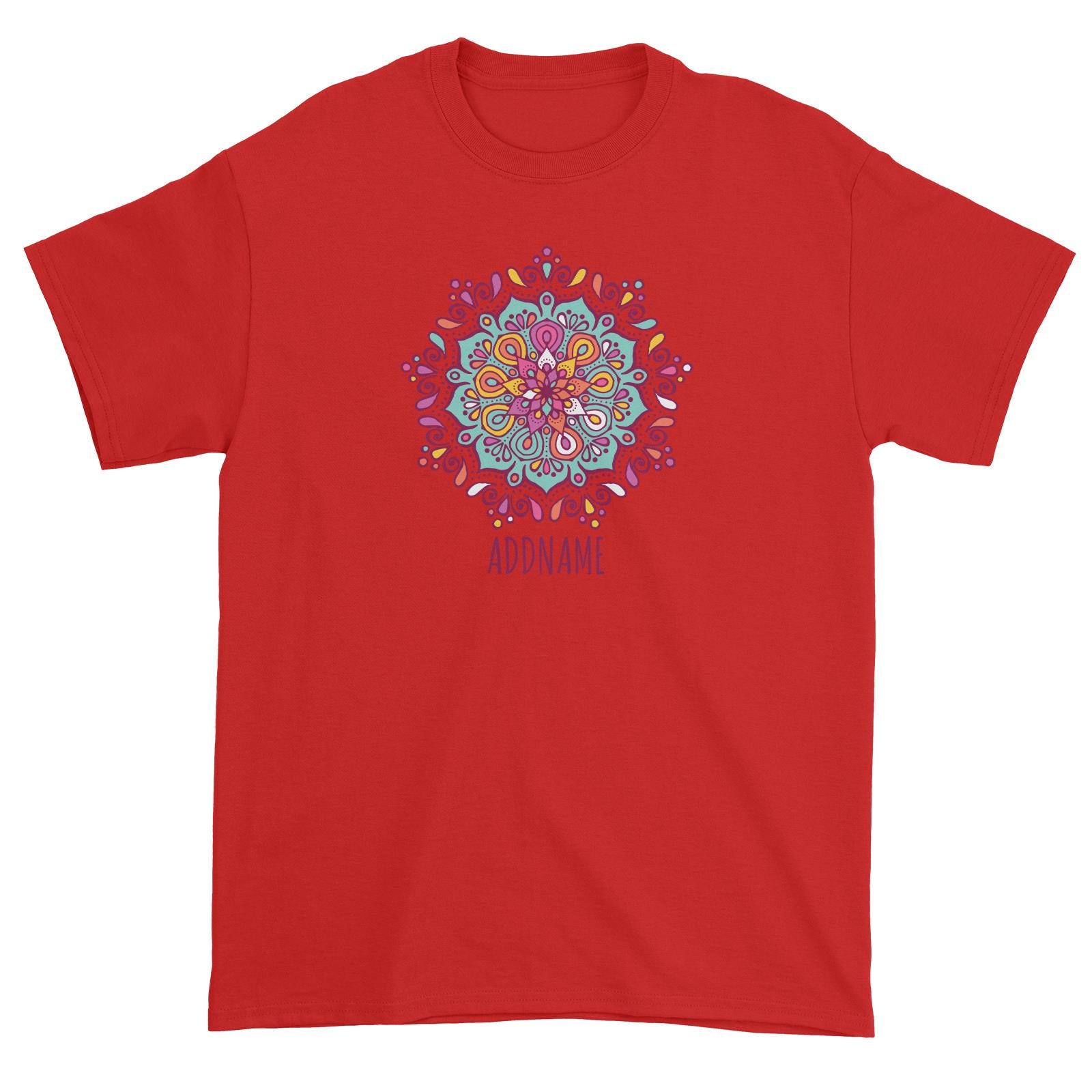 Colourful Mandala 1 Addname Unisex T-Shirt