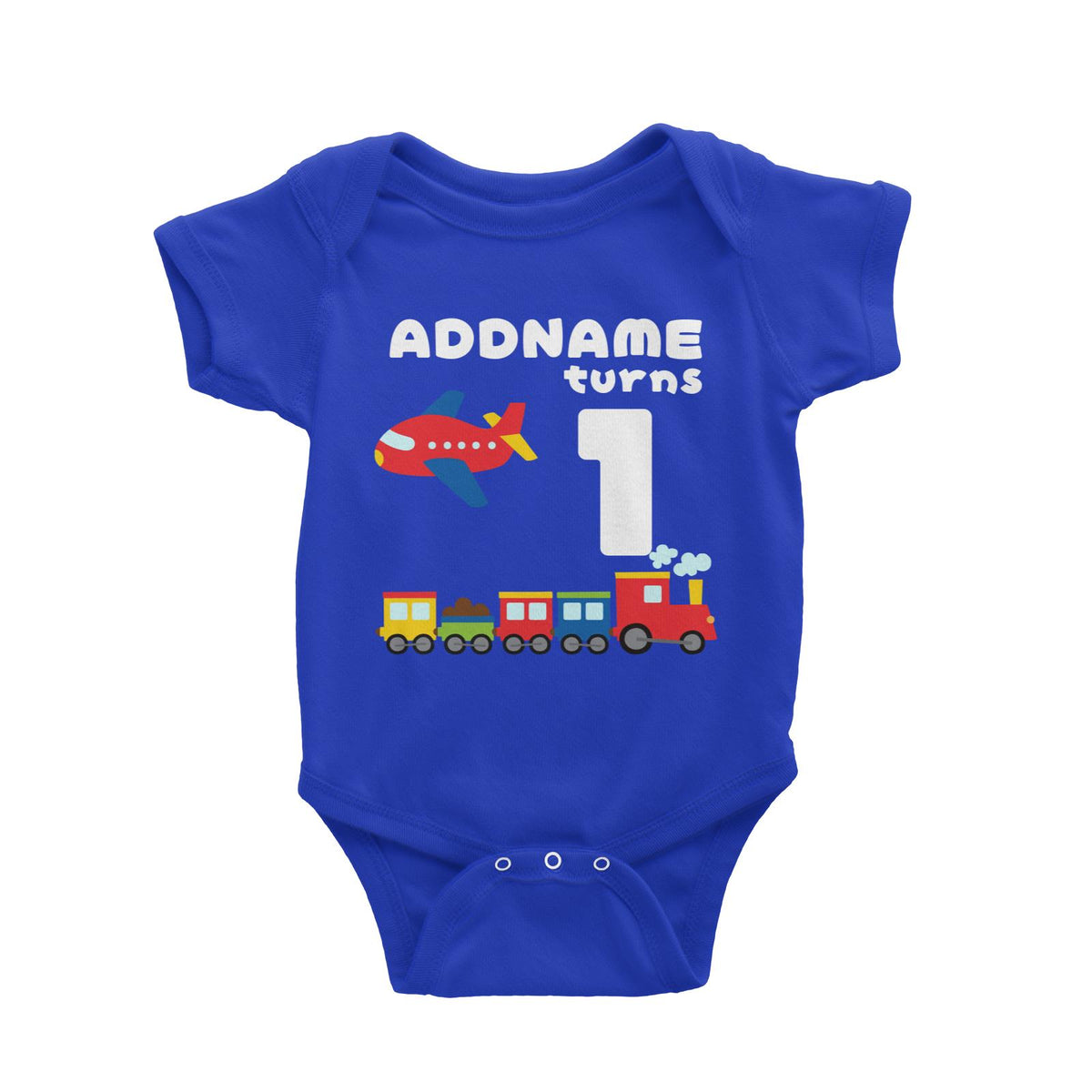 Transportation Birthday Theme 2 Personalizable with Name and Number Baby Romper