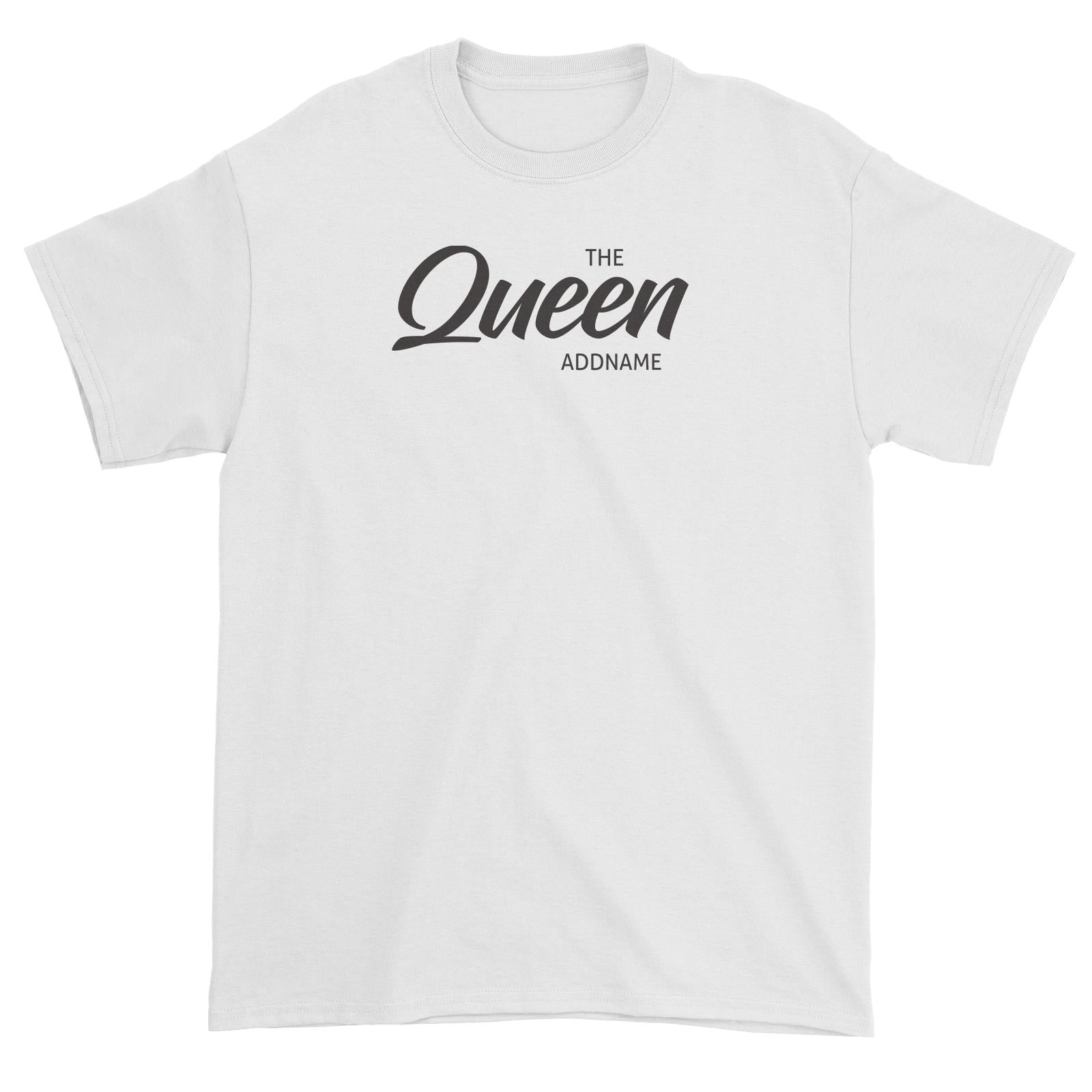 The Queen Addname (FLASH DEAL) Unisex T-Shirt Personalizable Designs Matching Family Royal Family Edition Royal Simple