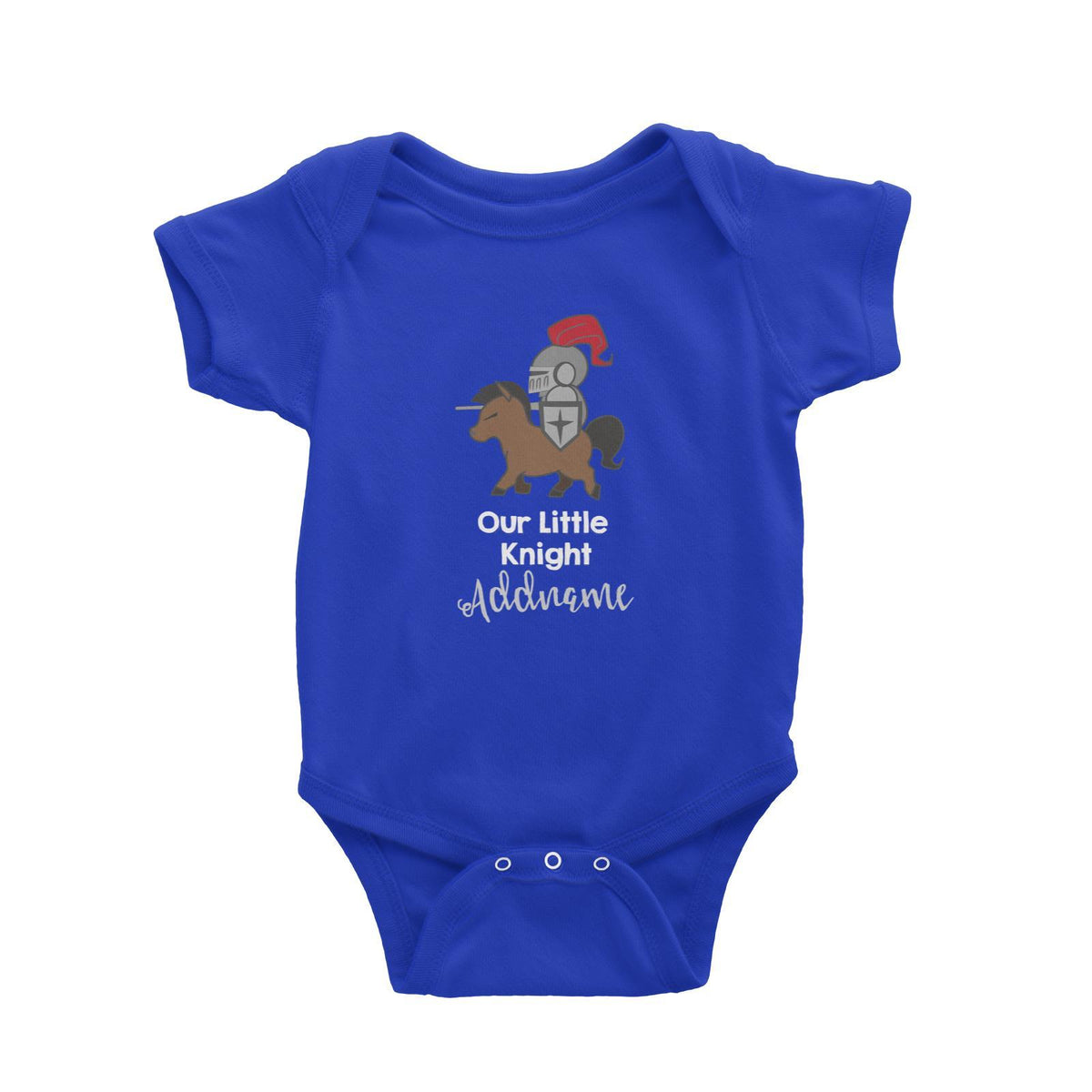 Our Little Knight on Horse Addname Baby Romper