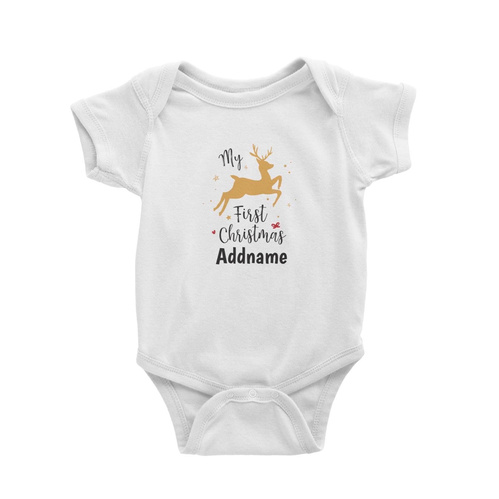 Christmas Series My First Christmas Leaping Deer Baby Romper