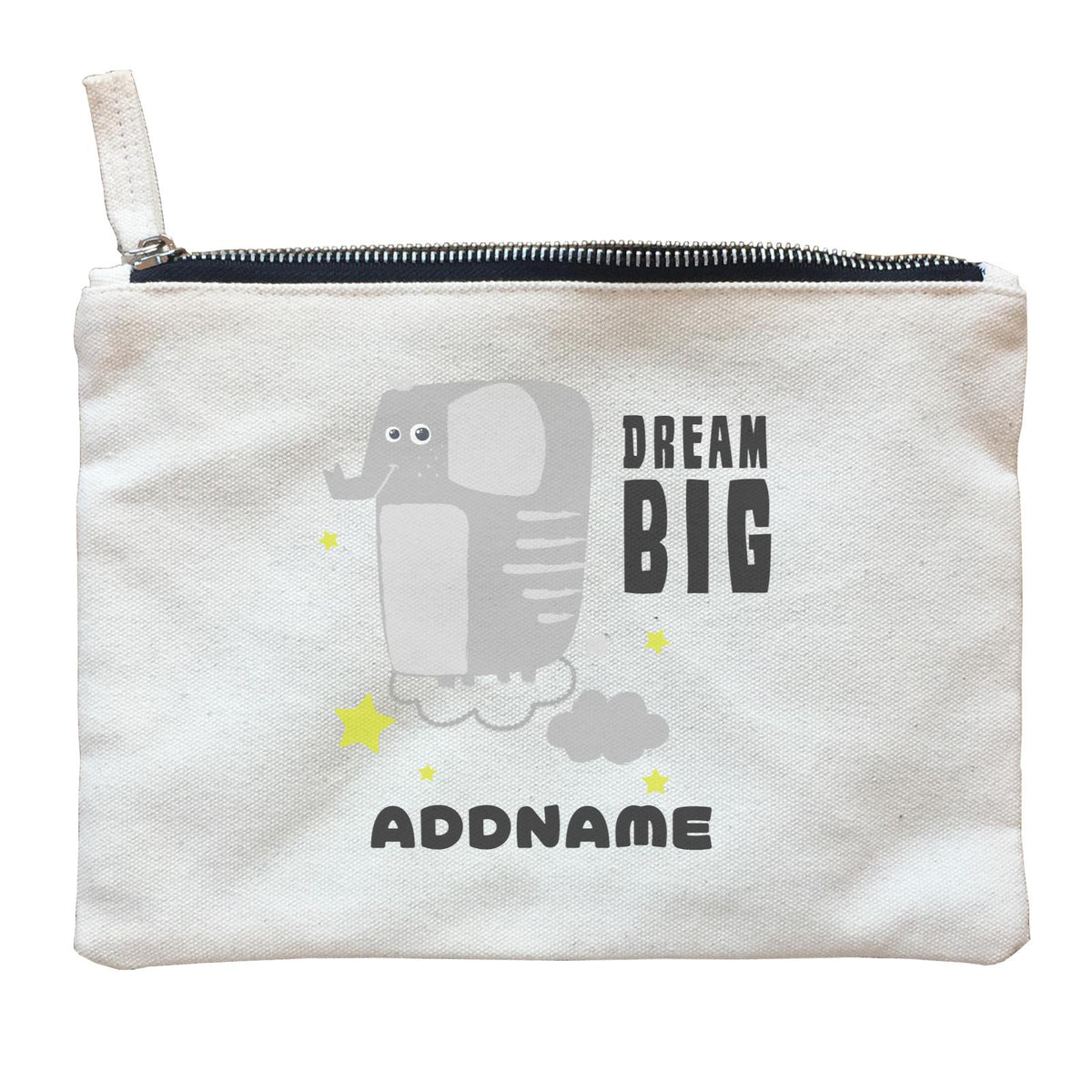 Dream Big Elephant Addname Zipper Pouch