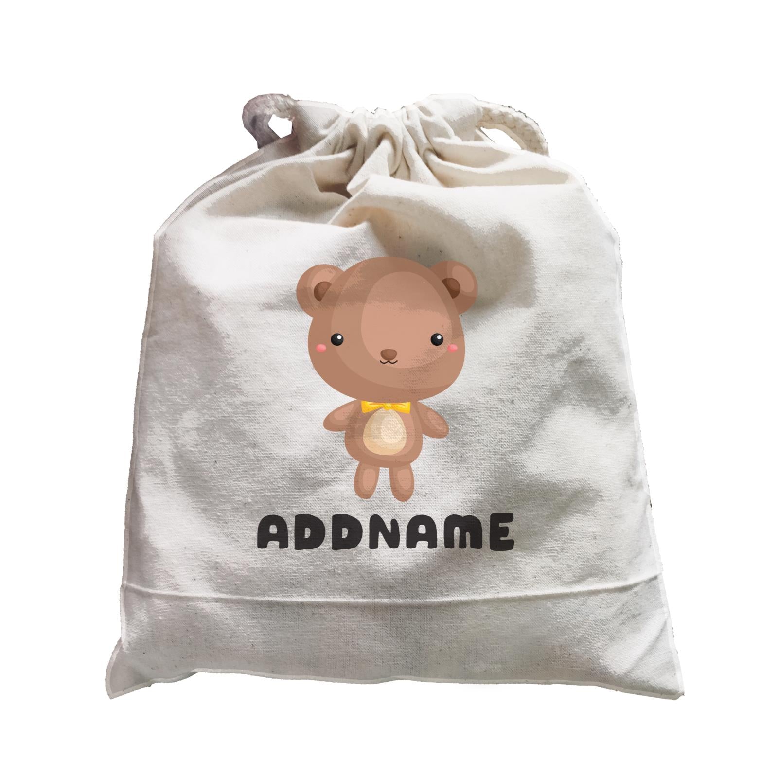 Birthday Friendly Animals Happy Bear Addname Satchel
