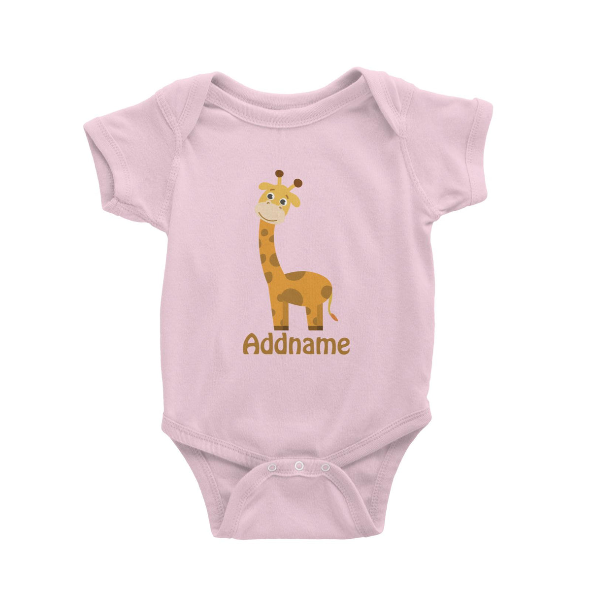 Animal Safari Jungle Giraffe Addname Baby Romper