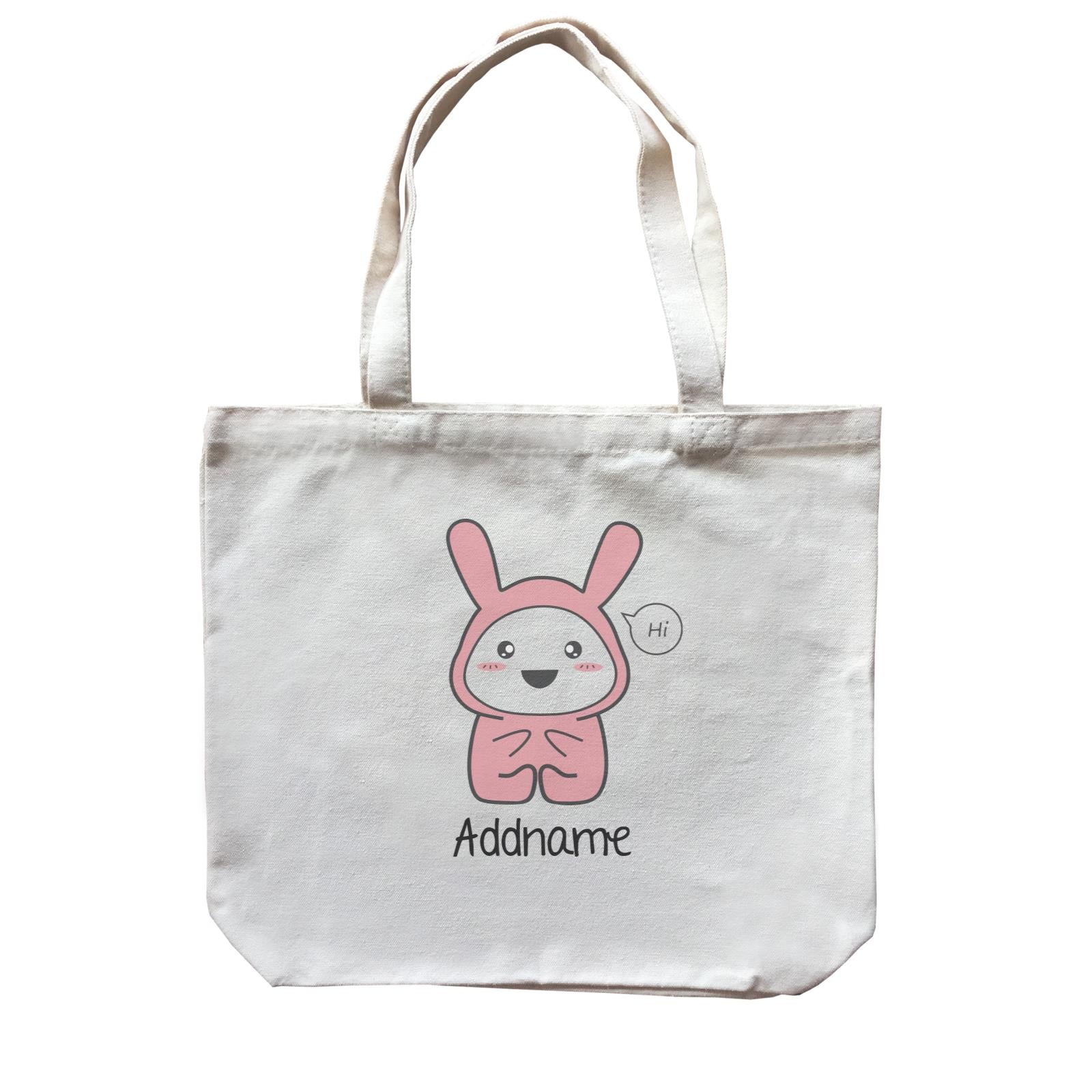 Cute Hamster in Rabbit Suit Baby Addname Canvas Bag